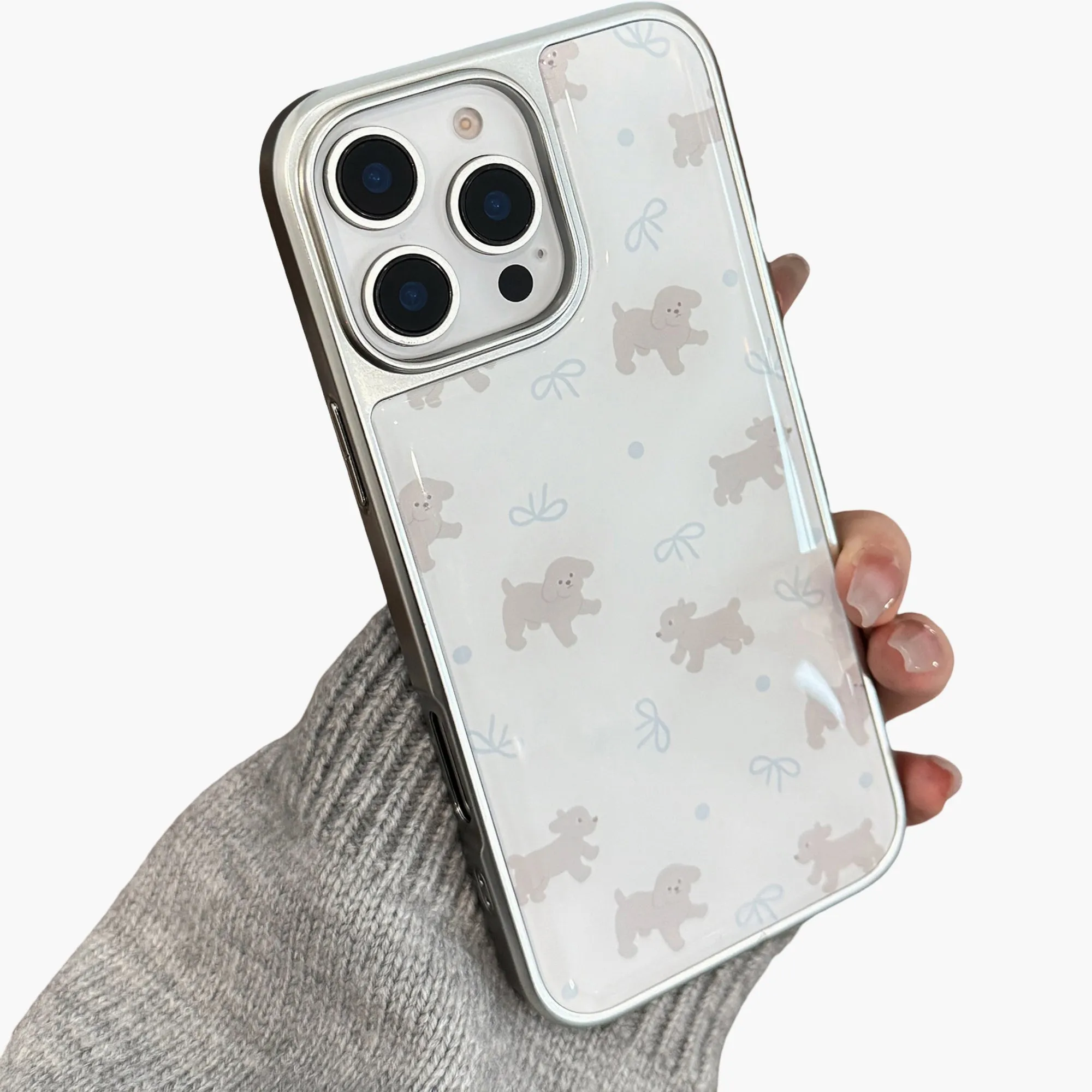 Anna-Kaci Clear Phone Case with Puppy Print Pattern Cute Dog Design Lightweight Protective Cover sold by Anna-Kaci product image thumbnail 2