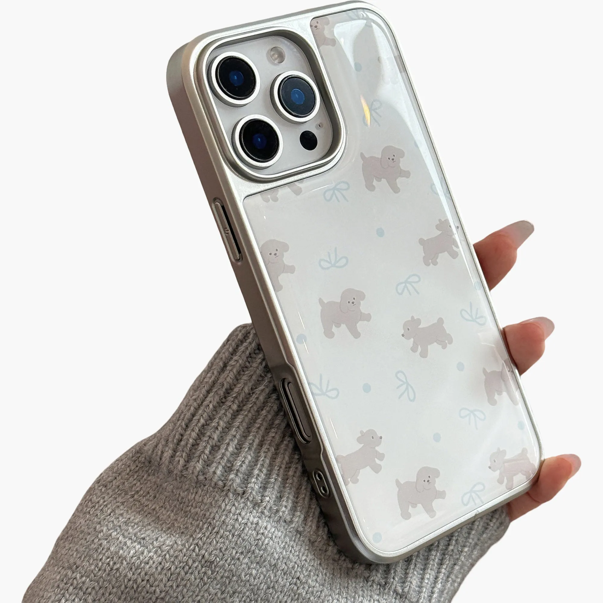 Anna-Kaci Clear Phone Case with Puppy Print Pattern Cute Dog Design Lightweight Protective Cover sold by Anna-Kaci product image thumbnail 3