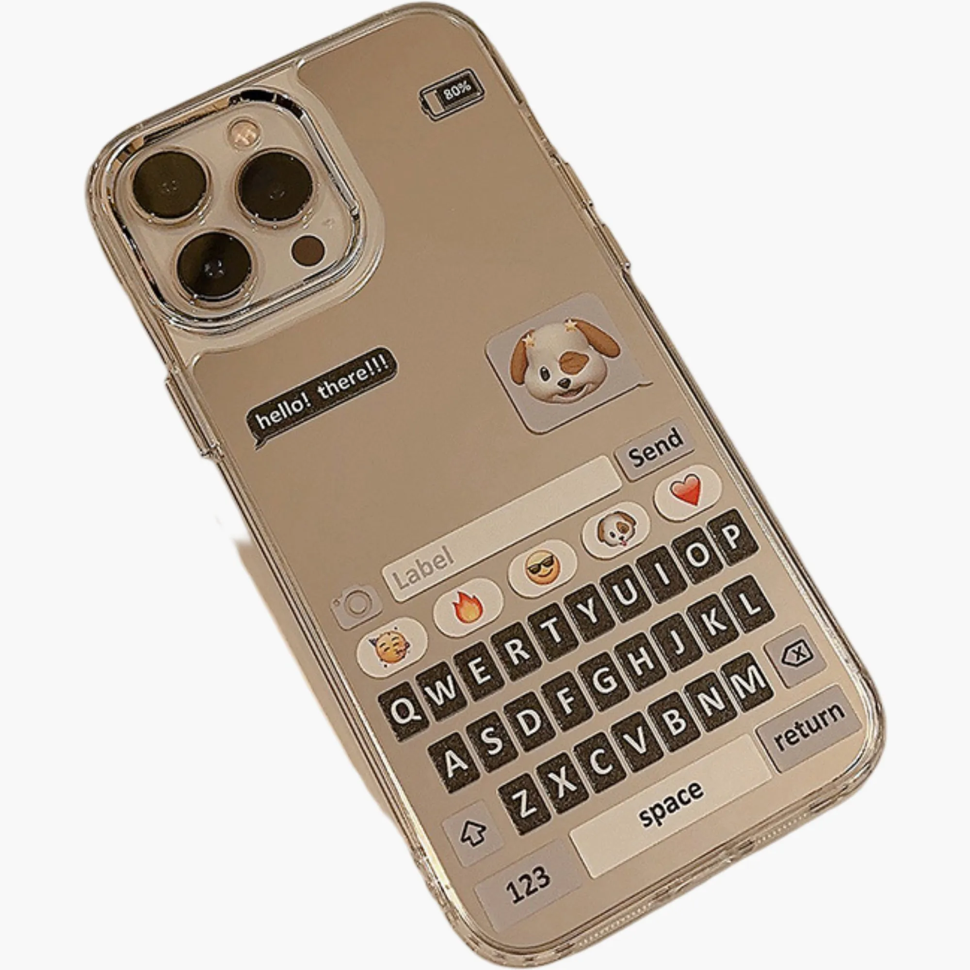 Anna-Kaci Mirror Phone Case with Chat Message Graphic Text Design Reflective Protective Cover sold by Anna-Kaci product image thumbnail 4