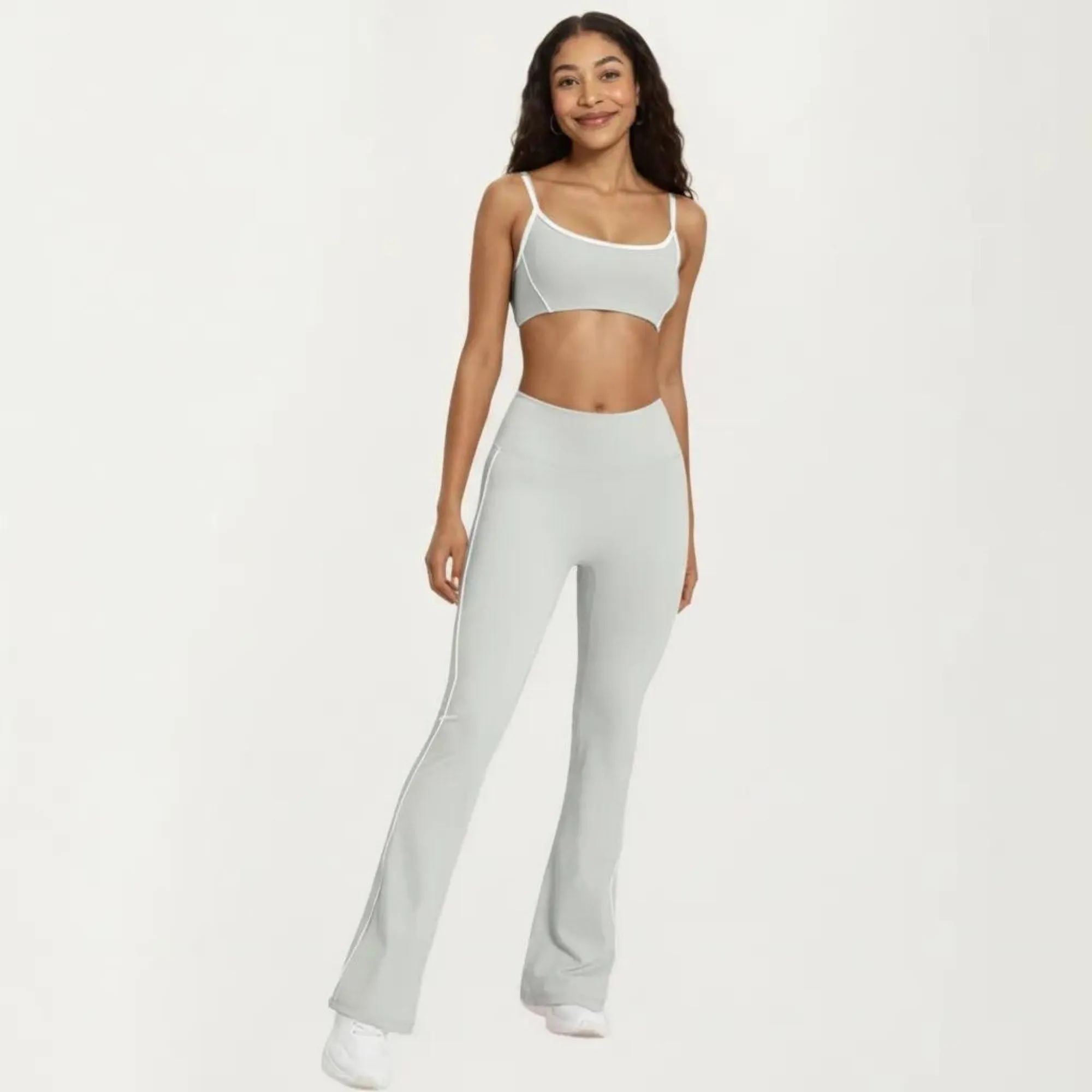 Anna-Kaci Women's High Waist Flare Yoga Pants with Contrast Side Stripe Stretch Fit Athletic Workout Leggings sold by Anna-Kaci product image thumbnail 2