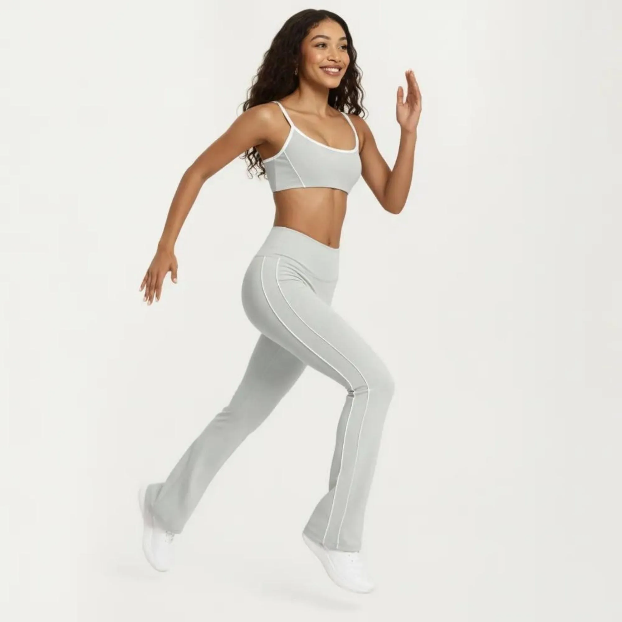 Anna-Kaci Women's High Waist Flare Yoga Pants with Contrast Side Stripe Stretch Fit Athletic Workout Leggings sold by Anna-Kaci product image thumbnail 3