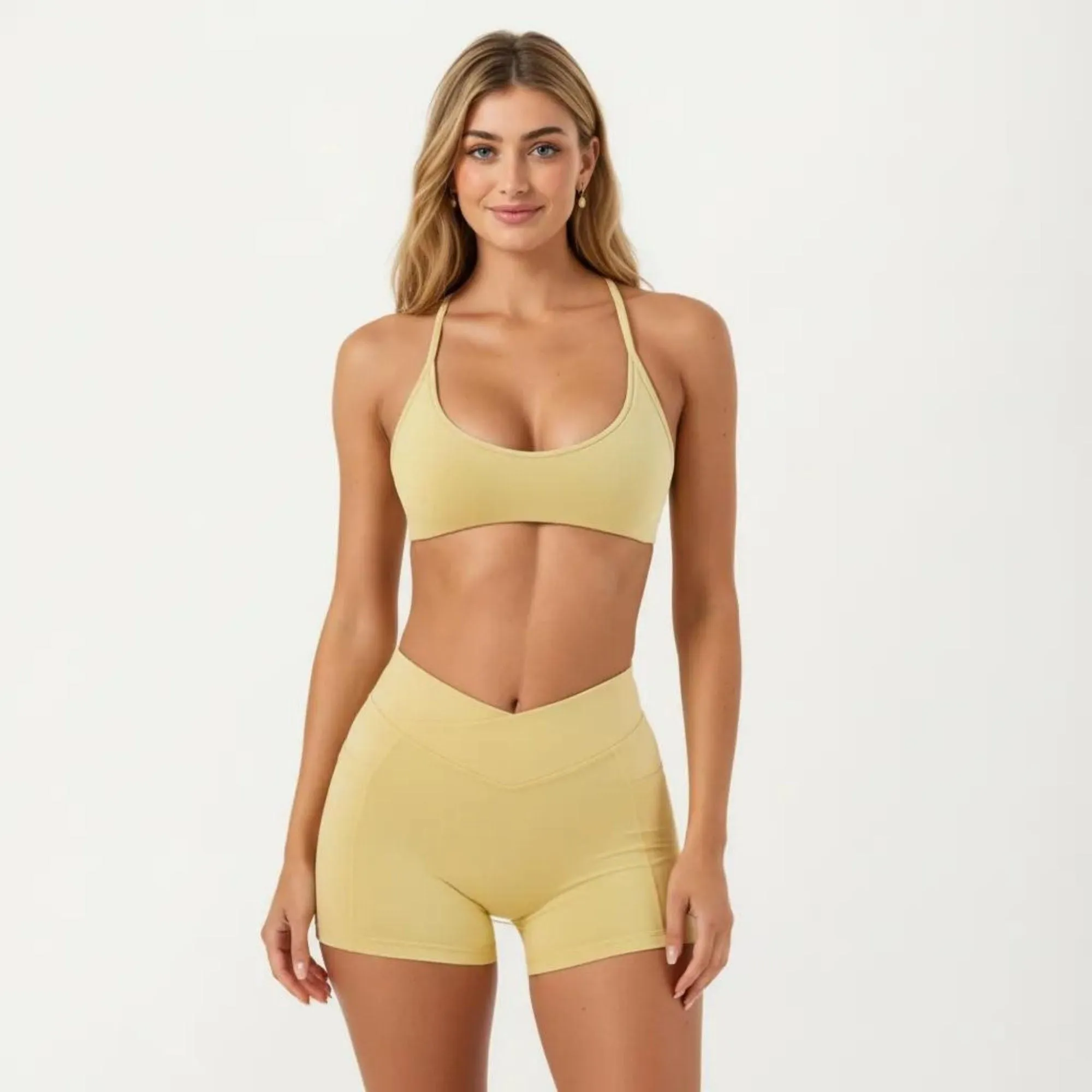Anna-Kaci Women's Adjustable Strap Sports Bra with Scoop Neck Stretch Support Athletic Workout Crop Top sold by Anna-Kaci product image thumbnail 2