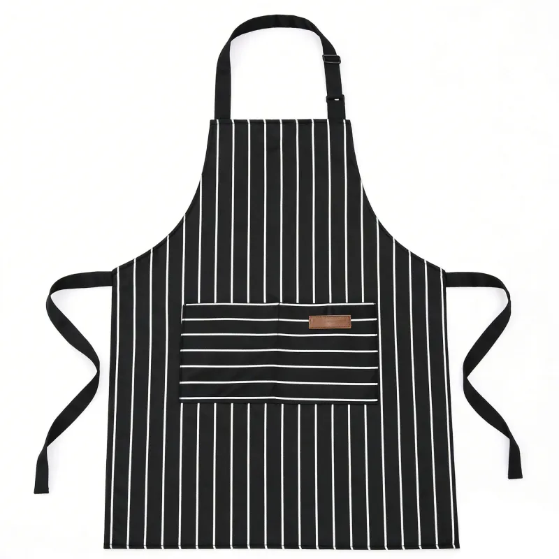 Anna-Kaci Striped Kitchen Apron Cotton Blend Adjustable Neck Apron with Pocket for Cooking Baking Home Use made by Anna-Kaci