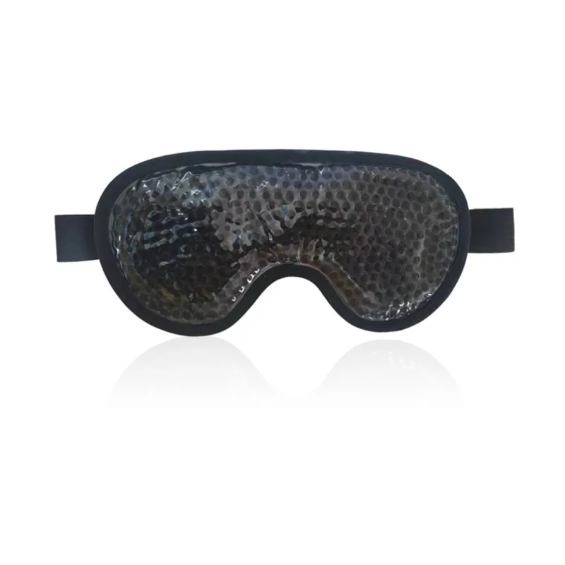 Anna-Kaci Reusable Gel Bead Eye Mask Hot and Cold Compress with PVC Exterior Adjustable Strap Design made by Anna-Kaci