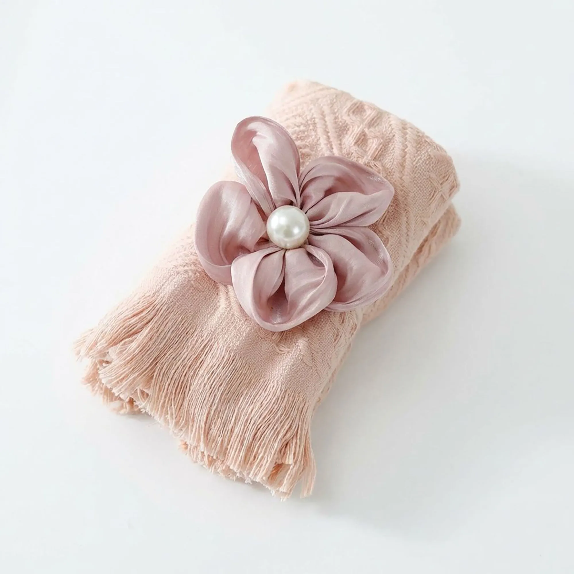 Anna-Kaci Soft Cotton Decorative Hand Towel with Fringe Edges Textured Pattern Bathroom Guest Towel sold by Anna-Kaci