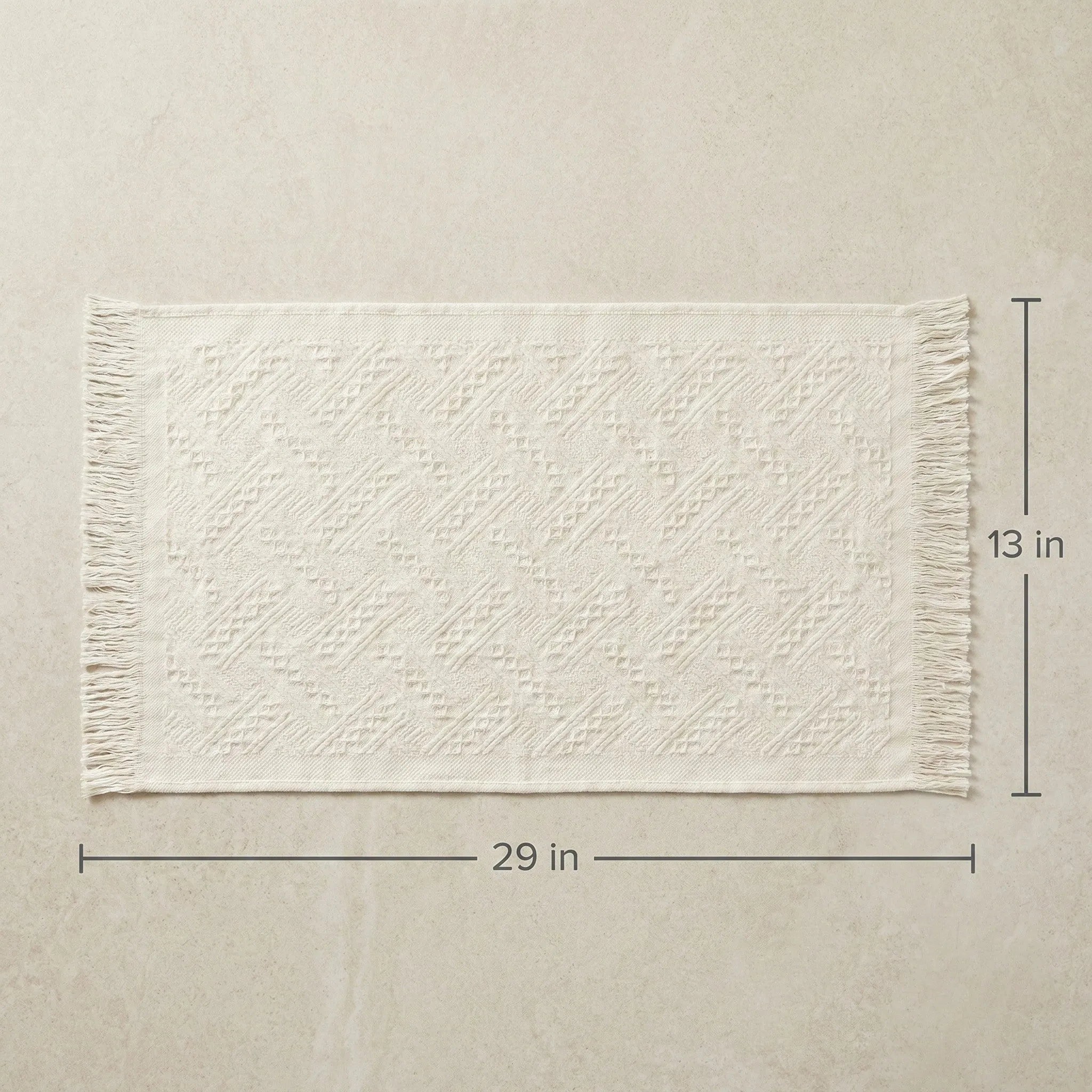 Anna-Kaci Textured Fringe Hand Towel 13x29 Inch Decorative Guest Towel Gift Ready sold by Anna-Kaci product image thumbnail 2