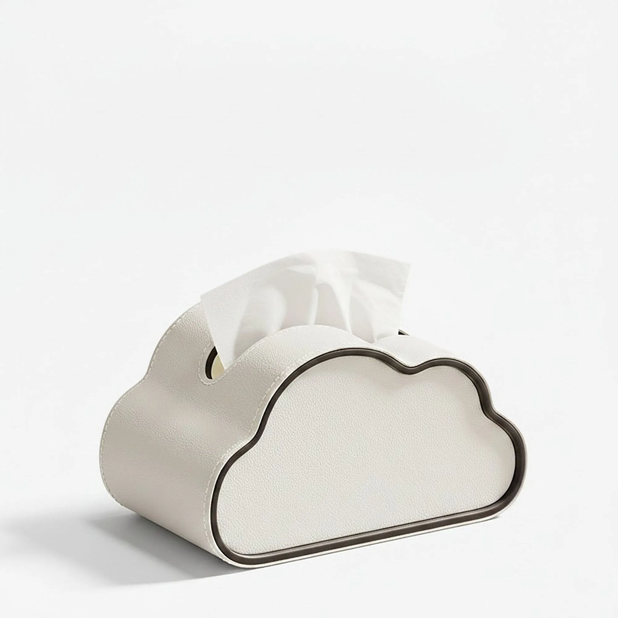 Anna-Kaci Cloud Shape Tissue Box Cover with Faux Leather Finish sold by Anna-Kaci