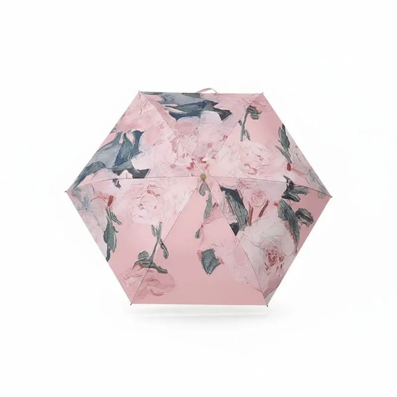 Anna-Kaci Floral Print Compact Folding Umbrella with Automatic Open and Wind Resistant Frame made by Anna-Kaci