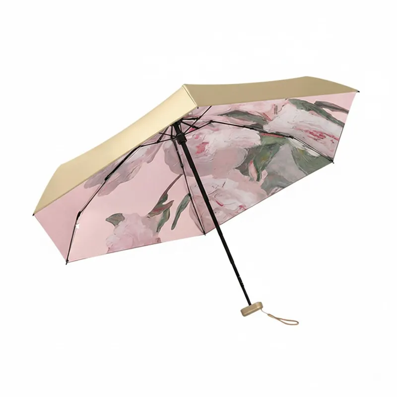 Anna-Kaci Floral Interior Compact Folding Umbrella with Automatic Open Wind Resistant Frame made by Anna-Kaci