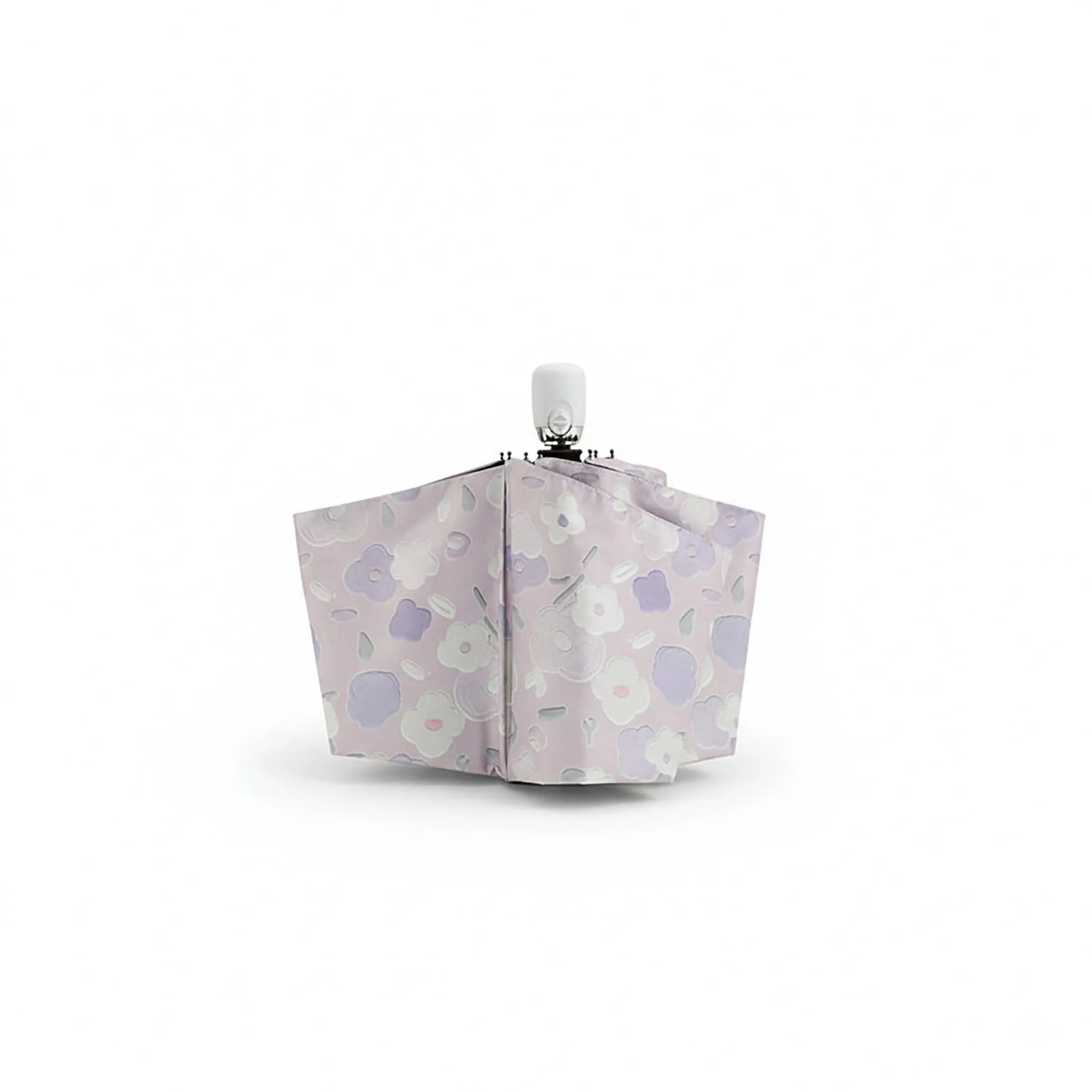 Anna-Kaci Lavender Floral Print Compact Foldable Umbrella sold by Anna-Kaci product image thumbnail 4