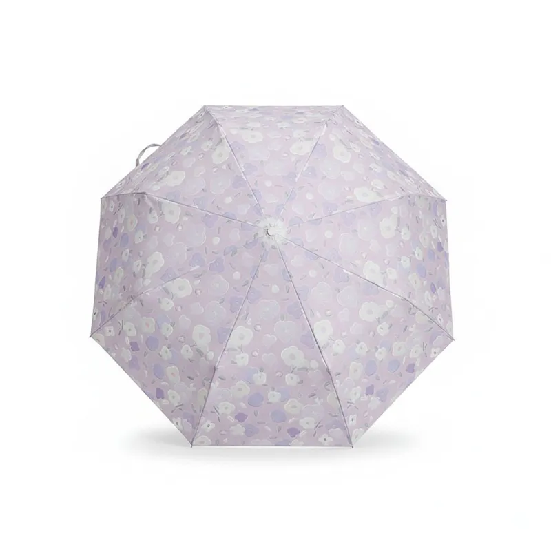 Anna-Kaci Lavender Floral Print Compact Foldable Umbrella made by Anna-Kaci