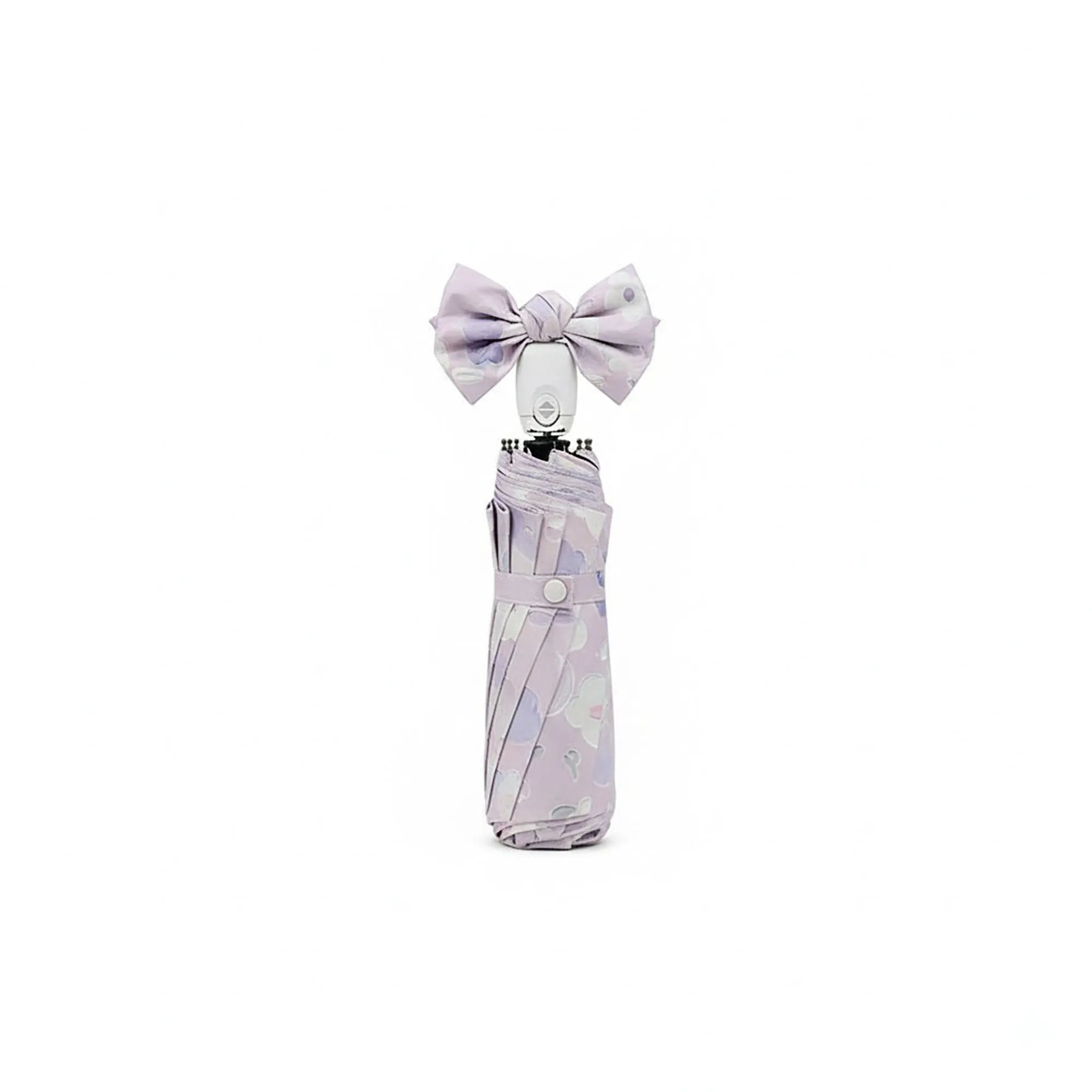 Anna-Kaci Lavender Floral Print Compact Foldable Umbrella sold by Anna-Kaci product image thumbnail 2