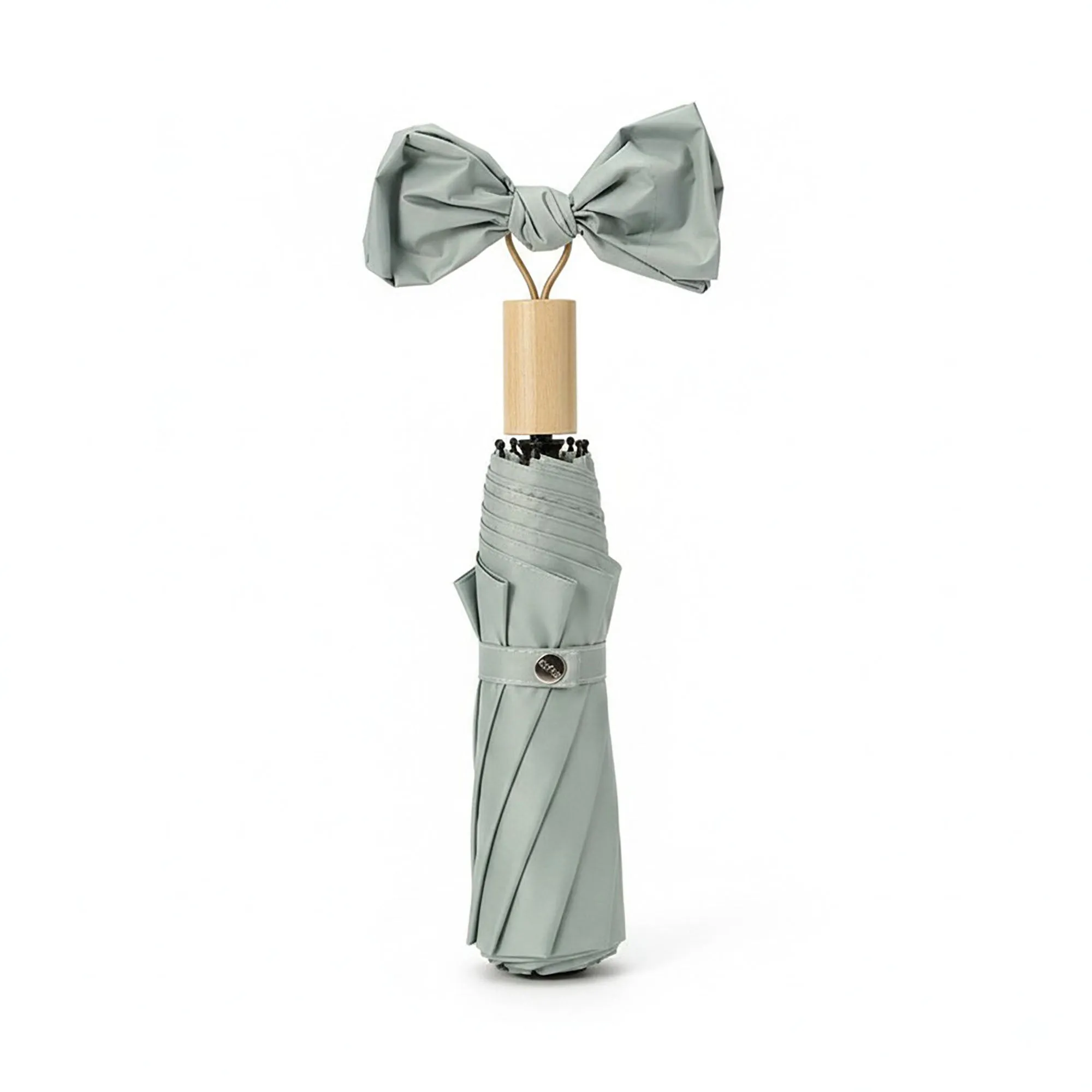 Anna-Kaci Neutral Compact Umbrella with UV Protective Black Interior sold by Anna-Kaci product image thumbnail 2