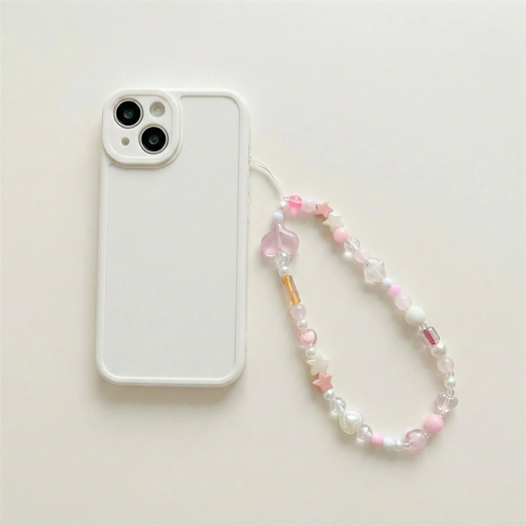 Anna-Kaci 3-PC Iridescent Beaded Phone Charm Strap with Heart Accent sold by Anna-Kaci product image thumbnail 2