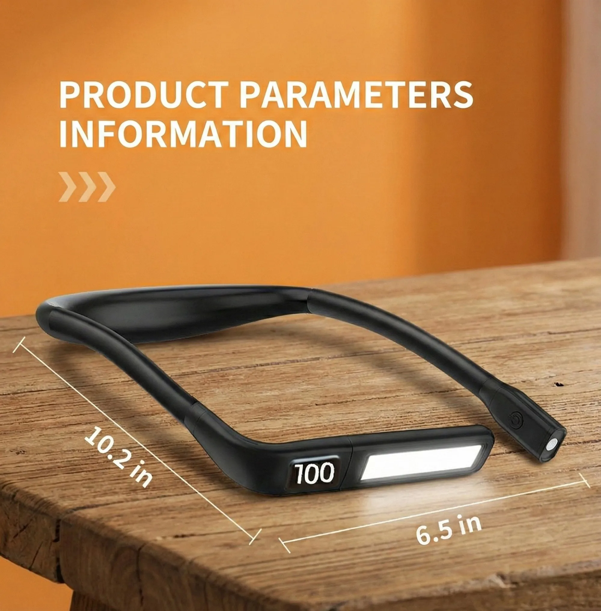 Anna-Kaci Wearable LED Neck Reading Light with Dual Flexible Arms and Digital Display sold by Anna-Kaci product image thumbnail 4