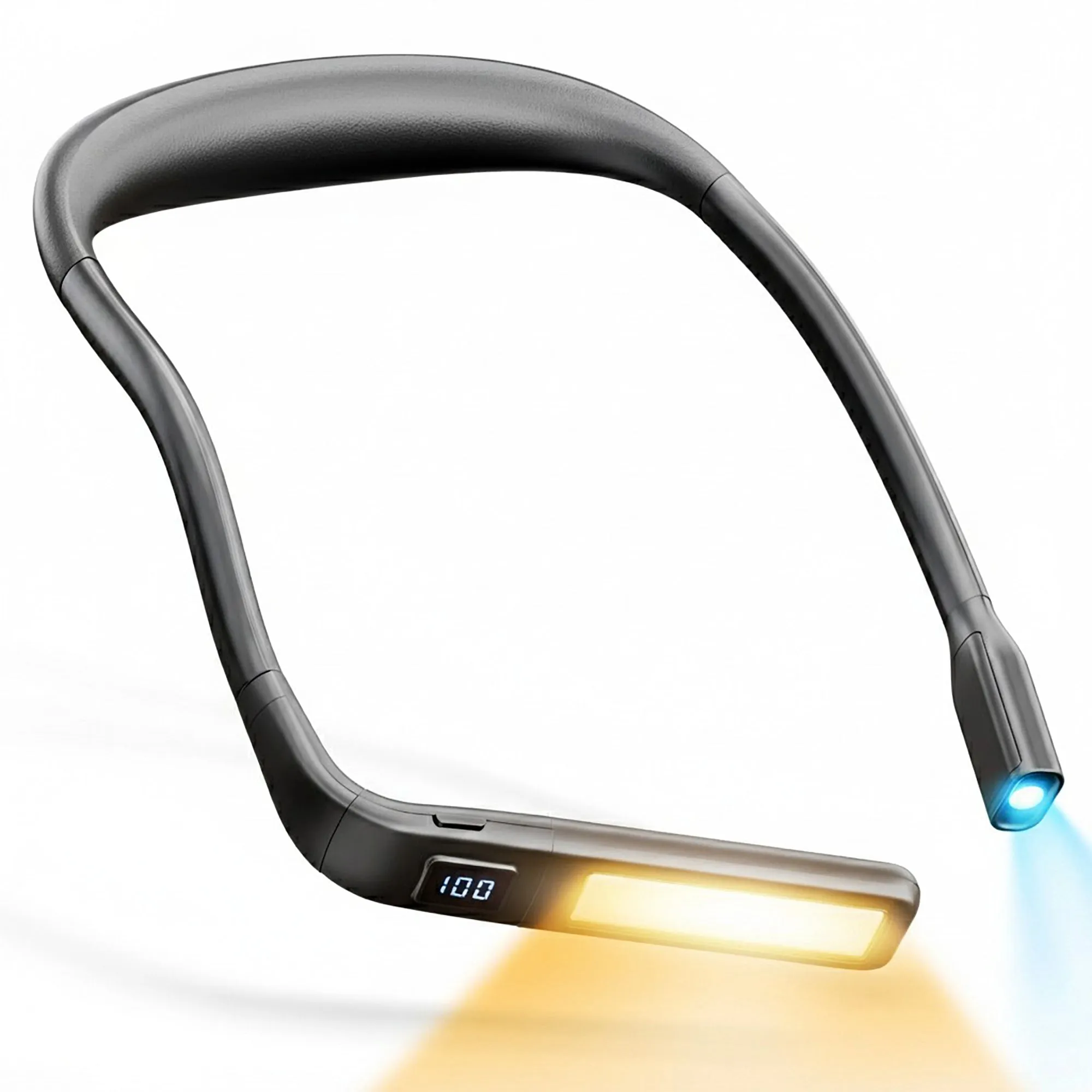 Anna-Kaci Wearable LED Neck Reading Light with Dual Flexible Arms and Digital Display sold by Anna-Kaci