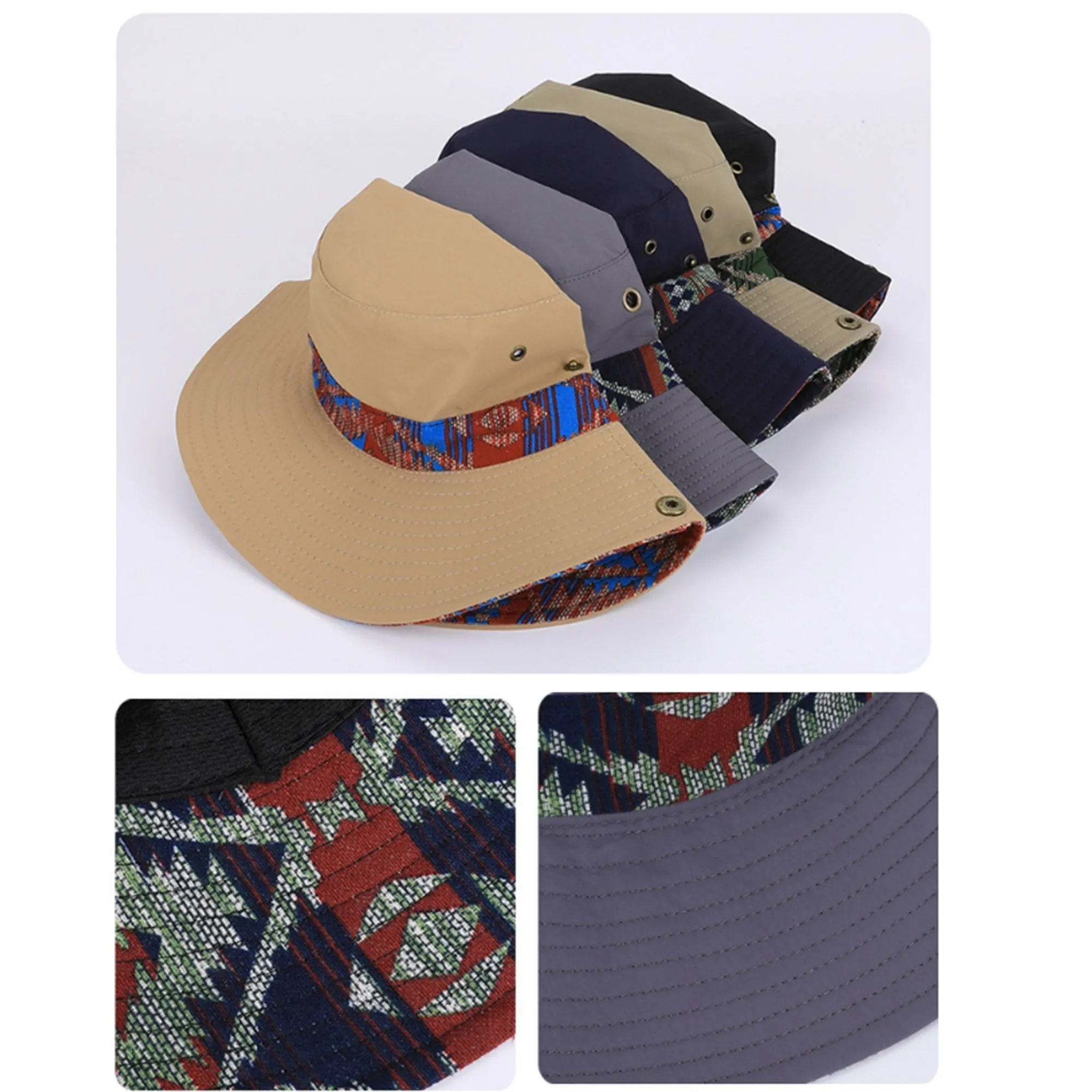 Anna-Kaci Women's Wide Brim Outdoor Sun Hat Adjustable Chin Strap Breathable Lightweight Hiking Fishing Hat sold by Anna-Kaci product image thumbnail 5