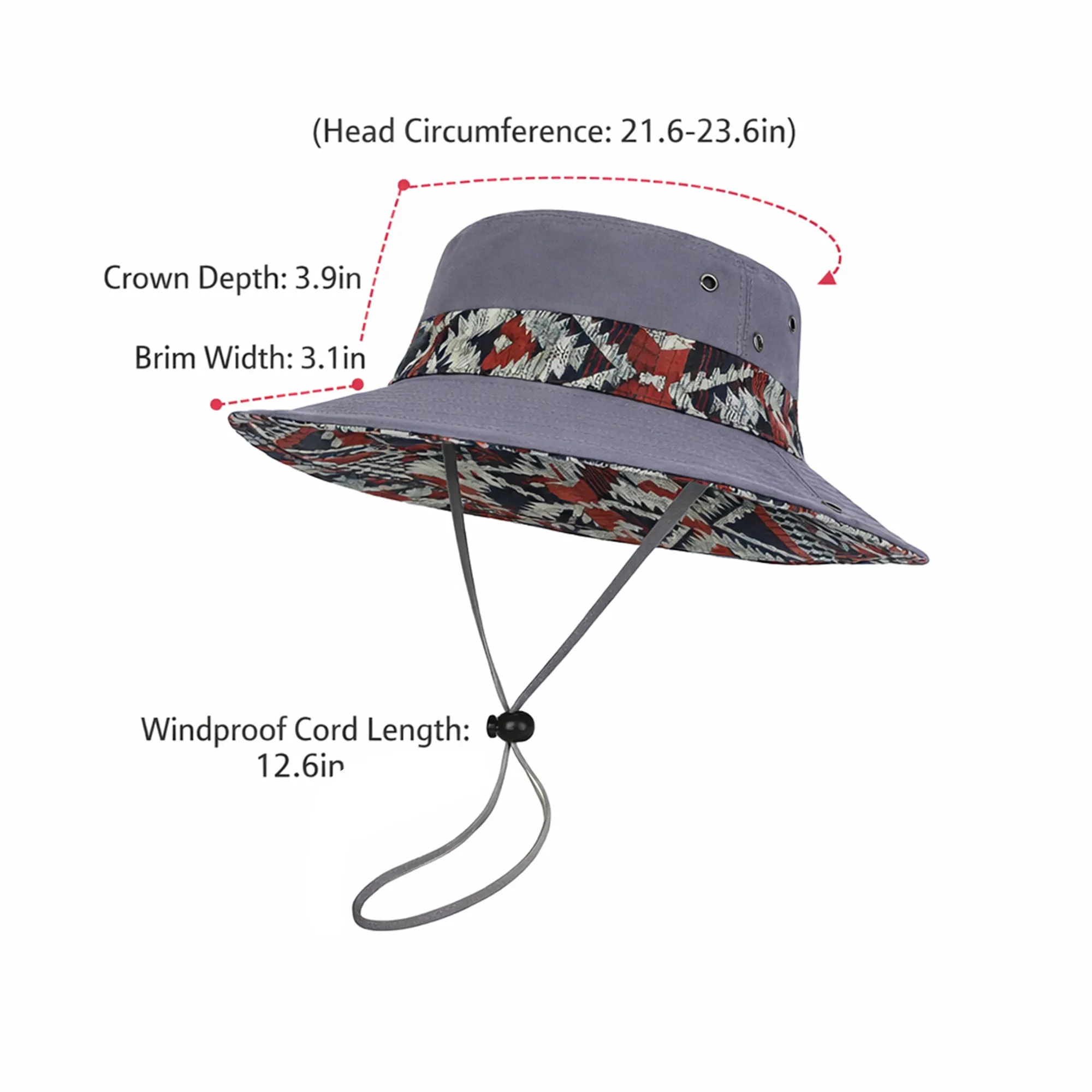 Anna-Kaci Women's Wide Brim Outdoor Sun Hat Adjustable Chin Strap Breathable Lightweight Hiking Fishing Hat sold by Anna-Kaci product image thumbnail 3