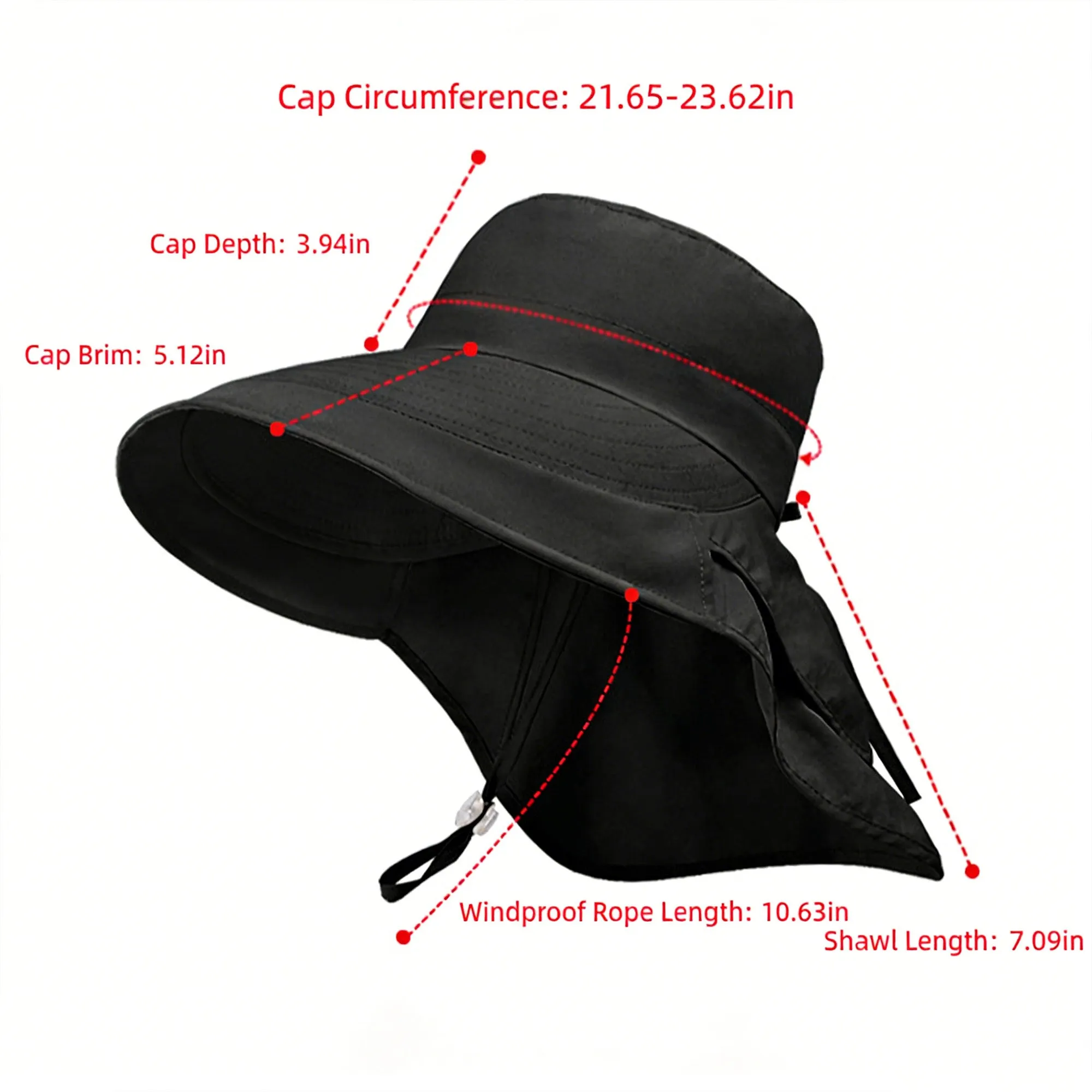 Anna-Kaci Wide Brim Sun Hat with Neck Flap Ponytail Opening Water Resistant Outdoor Hat for Women sold by Anna-Kaci product image thumbnail 5