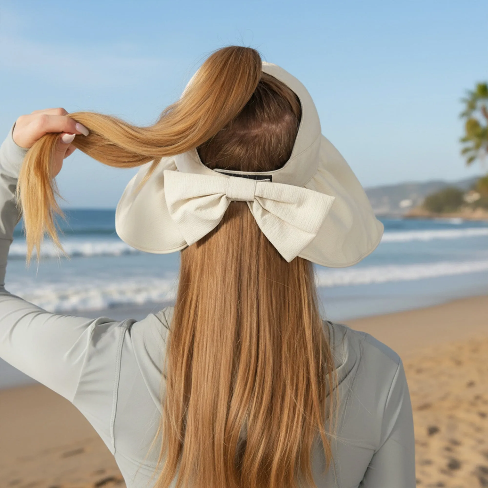 Anna-Kaci Womens Sun Hat with Ponytail Opening UV Protection Packable Summer Beach Hat sold by Anna-Kaci product image thumbnail 4