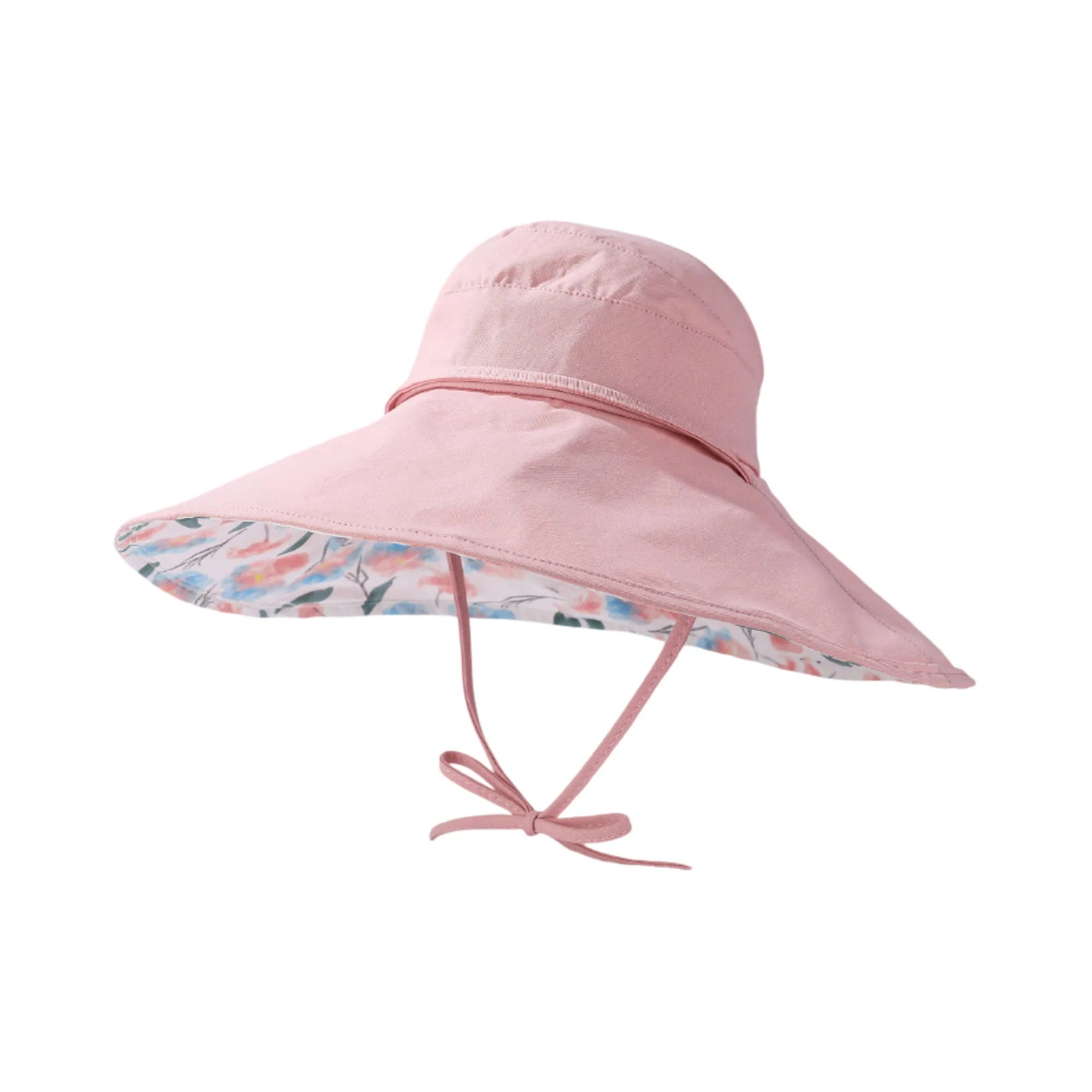 Anna-Kaci Womens Wide Brim Sun Hat with Floral Lining Ponytail Opening Lightweight Packable Beach Hat sold by Anna-Kaci