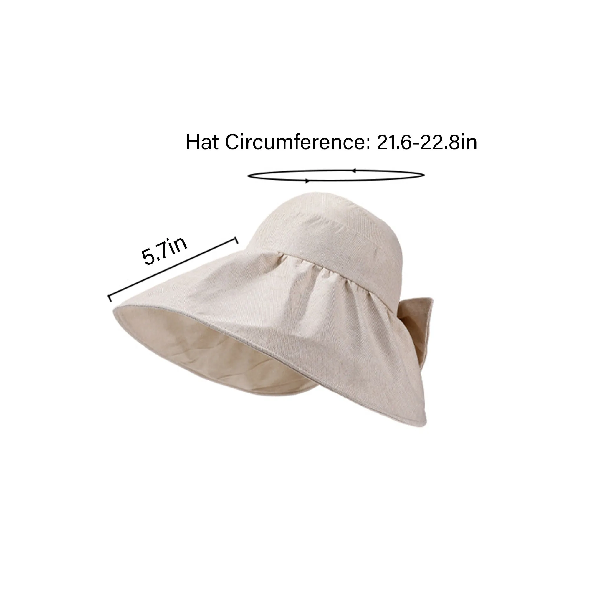 Anna-Kaci Womens Wide Brim Sun Hat with Bow Detail Breathable Foldable Summer Beach Travel Hat sold by Anna-Kaci product image thumbnail 5