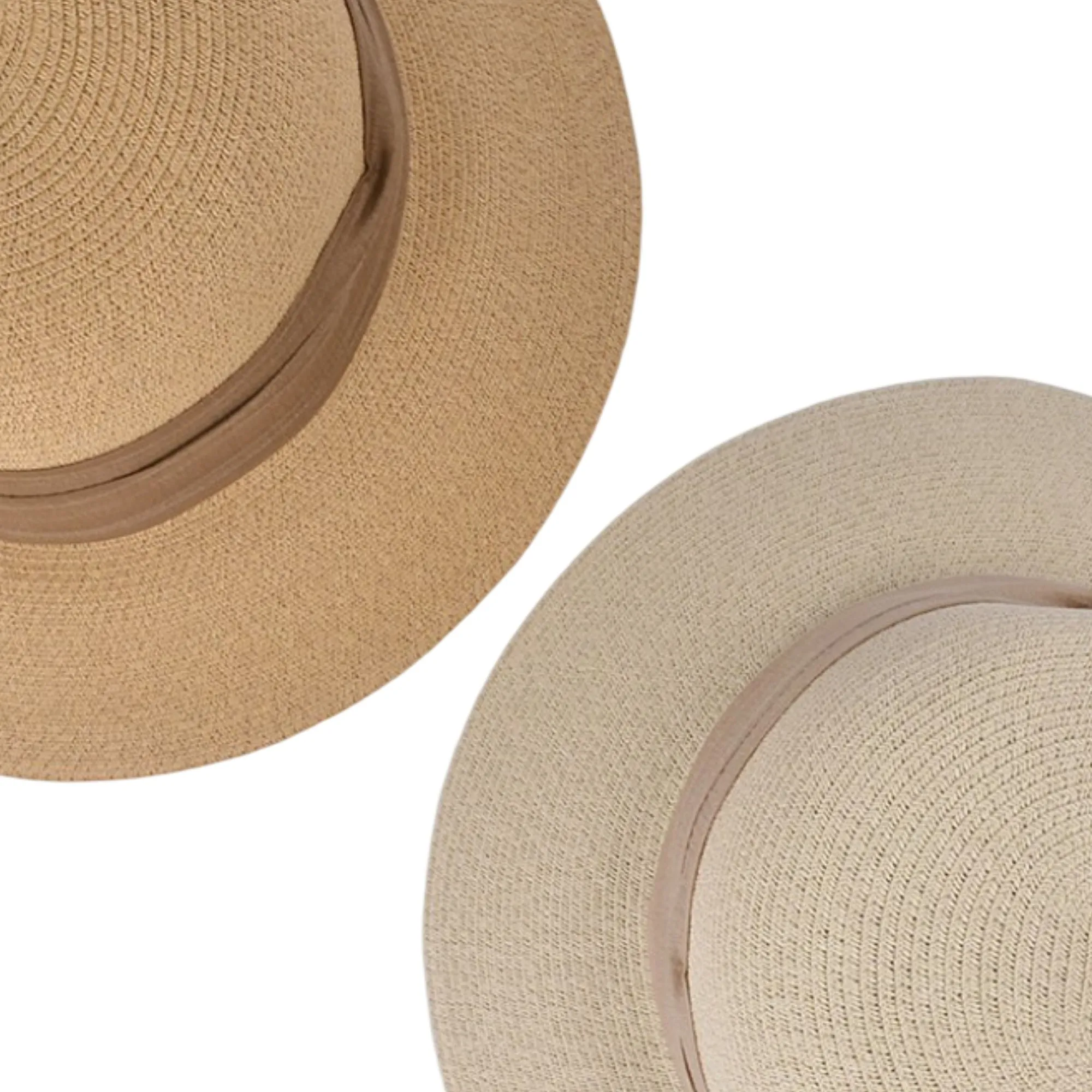 Anna-Kaci Womens Straw Sun Hat with Pearl Accent Band Lightweight Summer Beach Travel Hat sold by Anna-Kaci product image thumbnail 4