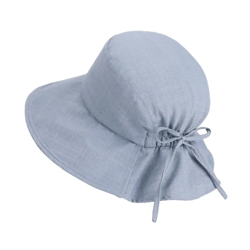Anna-Kaci Women's Wide Brim Sun Hat with Back Bow Adjustable Cotton Bucket Hat Summer Beach Sun Hat made by Anna-Kaci