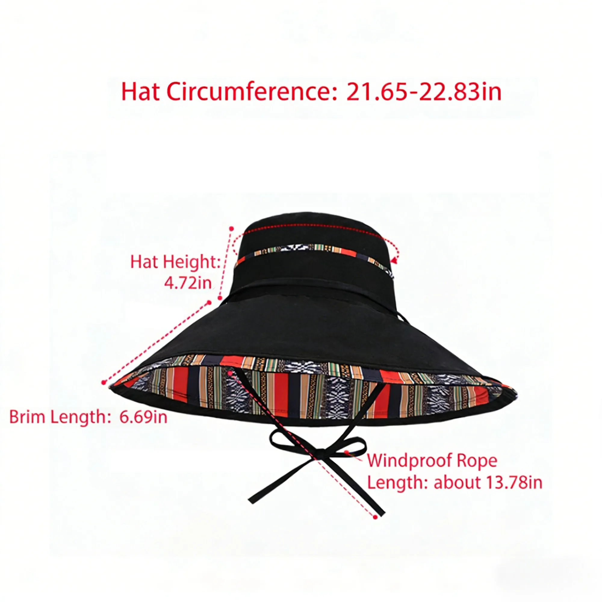 Anna-Kaci Women's Reversible Wide Brim Sun Hat with Chin Tie Large Floppy Brim Packable Summer Beach Hat sold by Anna-Kaci product image thumbnail 4