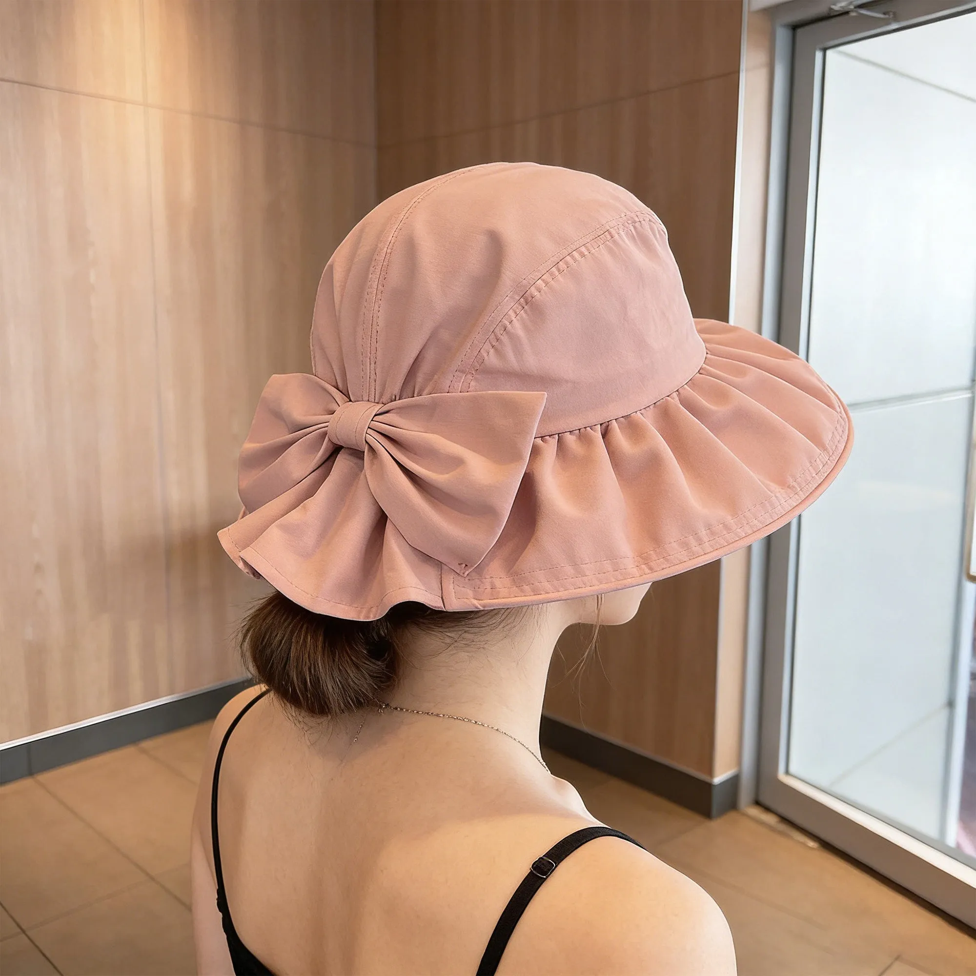 Anna-Kaci Womens Sun Hat with Large Bow Lightweight Summer Bucket Hat Outdoor Travel Hat sold by Anna-Kaci product image thumbnail 2