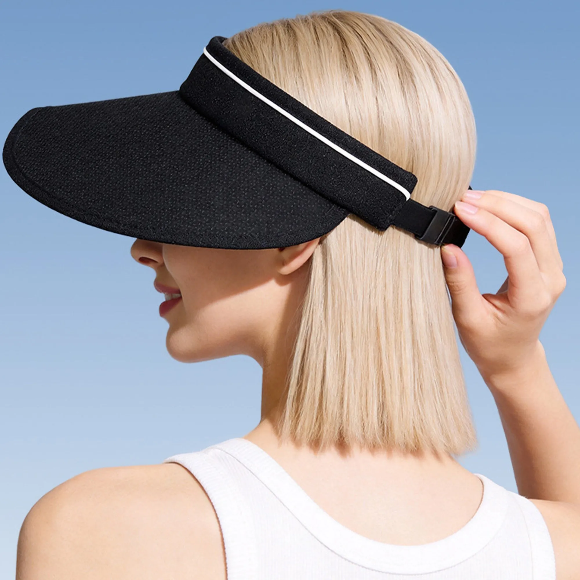 Anna-Kaci Womens Sun Visor Hat Lightweight Foldable Outdoor Beach Travel Sun Hat sold by Anna-Kaci product image thumbnail 3