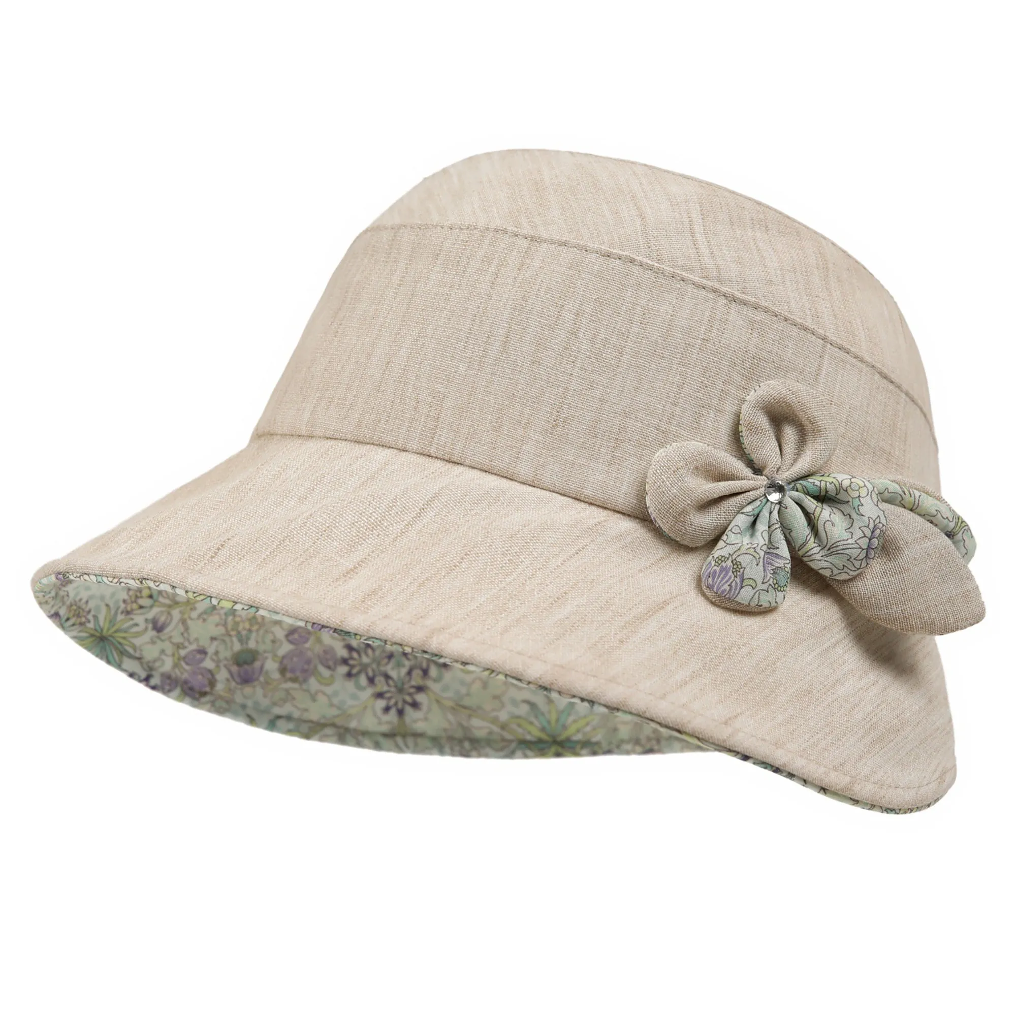 Anna-Kaci Womens Wide Brim Summer Sun Hat Lightweight Linen Style Bucket Hat sold by Anna-Kaci
