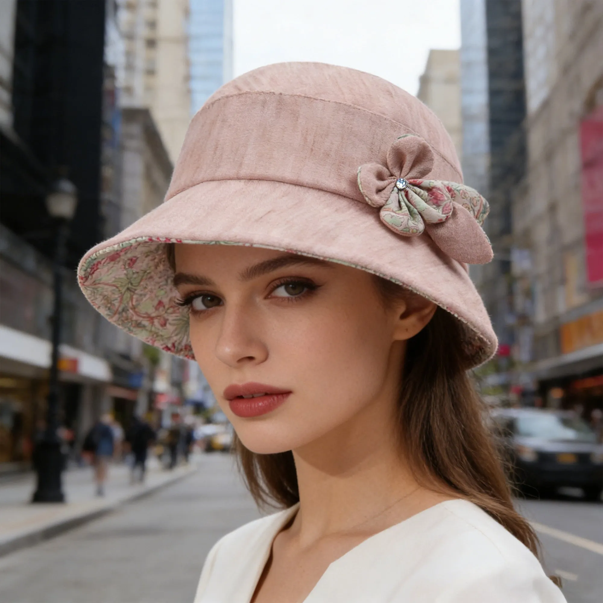 Anna-Kaci Womens Wide Brim Summer Sun Hat Lightweight Linen Style Bucket Hat sold by Anna-Kaci product image thumbnail 5