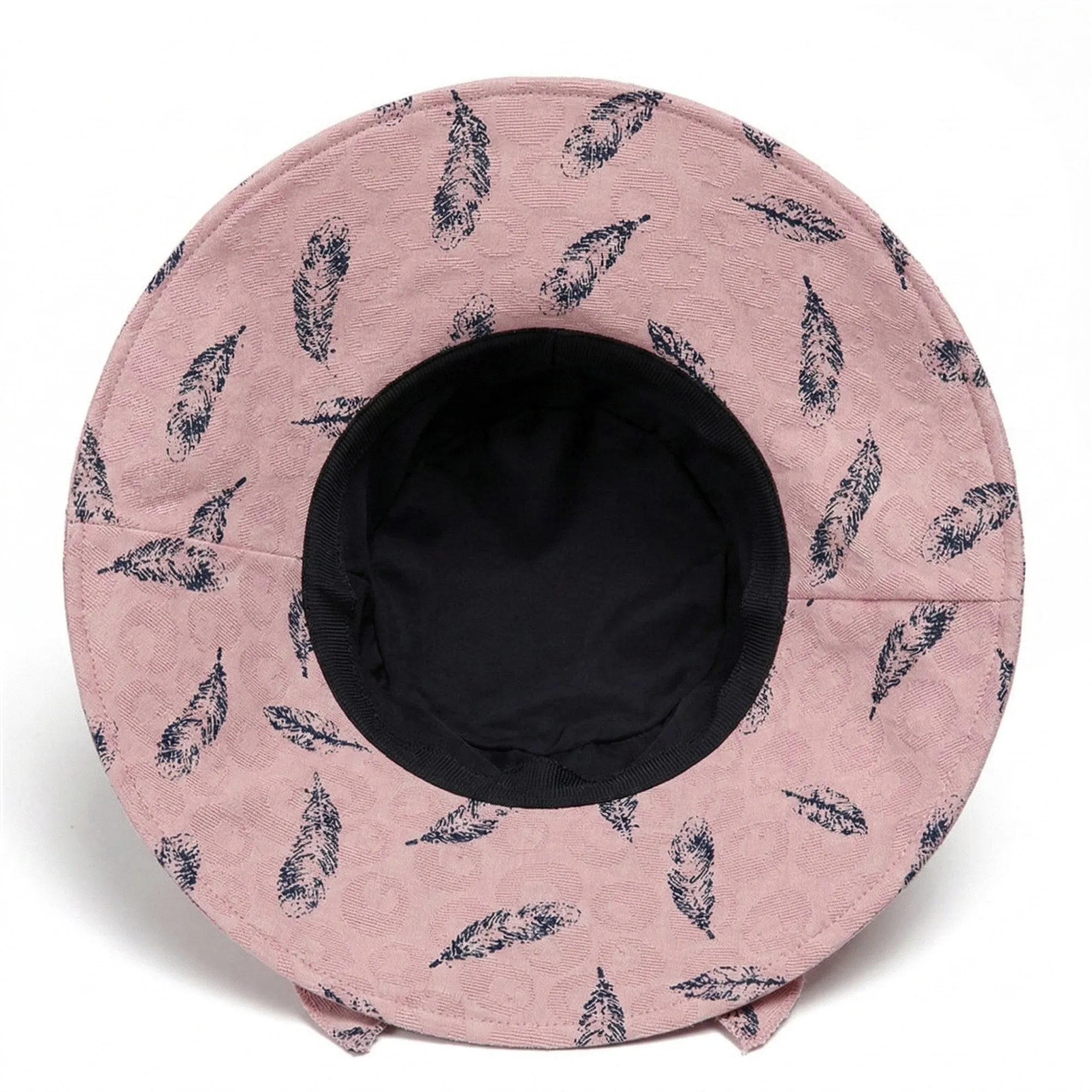 Anna-Kaci Womens Wide Brim Feather Print Sun Hat Summer Outdoor Travel Hat sold by Anna-Kaci product image thumbnail 3