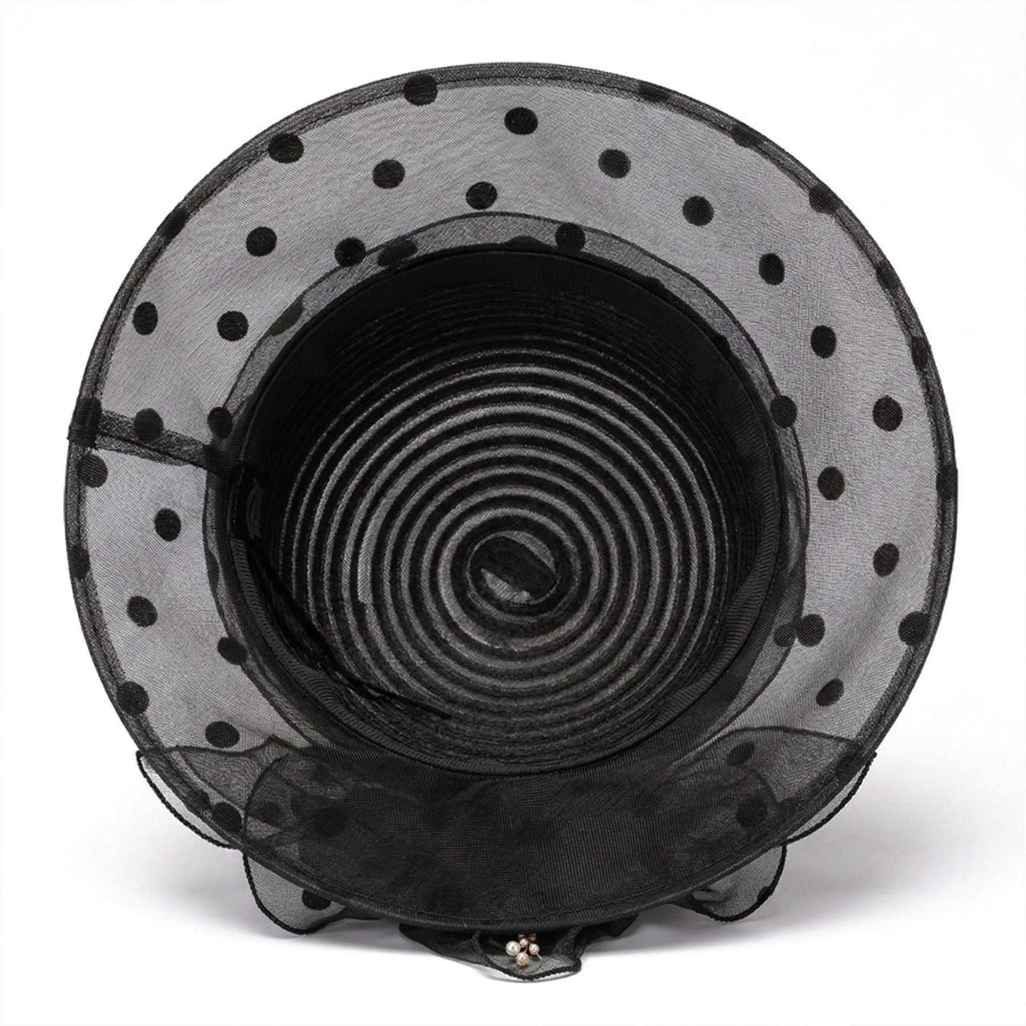 Anna-Kaci Womens Straw Sun Hat Polka Dot Bow Flower Dressy Summer Hat sold by Anna-Kaci product image thumbnail 3