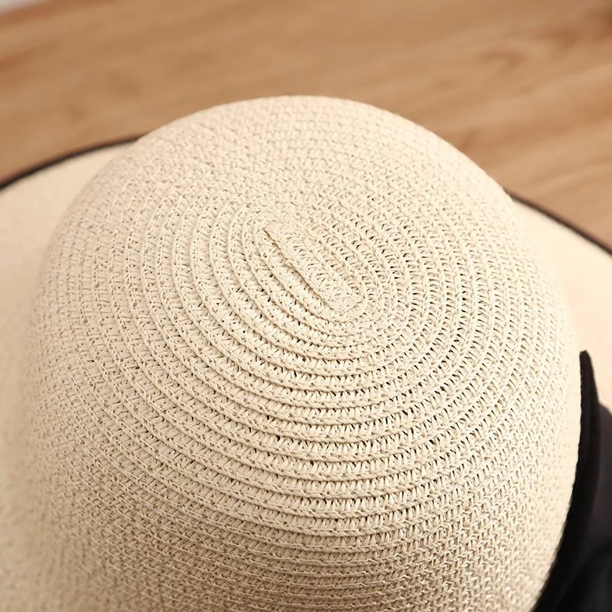 Anna-Kaci Women Wide Brim Straw Sun Hat with Bow Detail Summer Protection sold by Anna-Kaci product image thumbnail 5