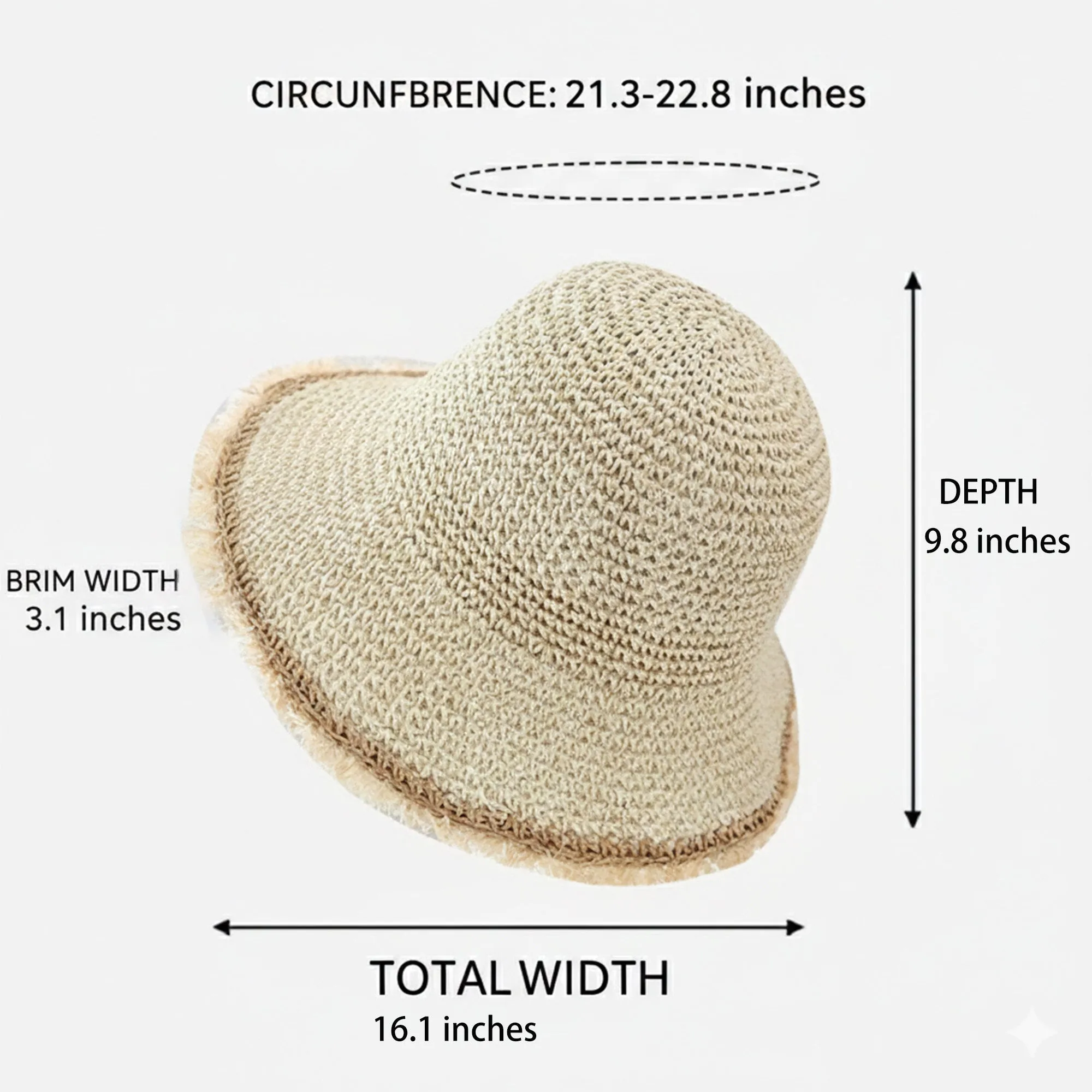 Anna-Kaci Womens Packable Straw Sun Hat Breathable Summer Beach Travel Hat sold by Anna-Kaci product image thumbnail 5
