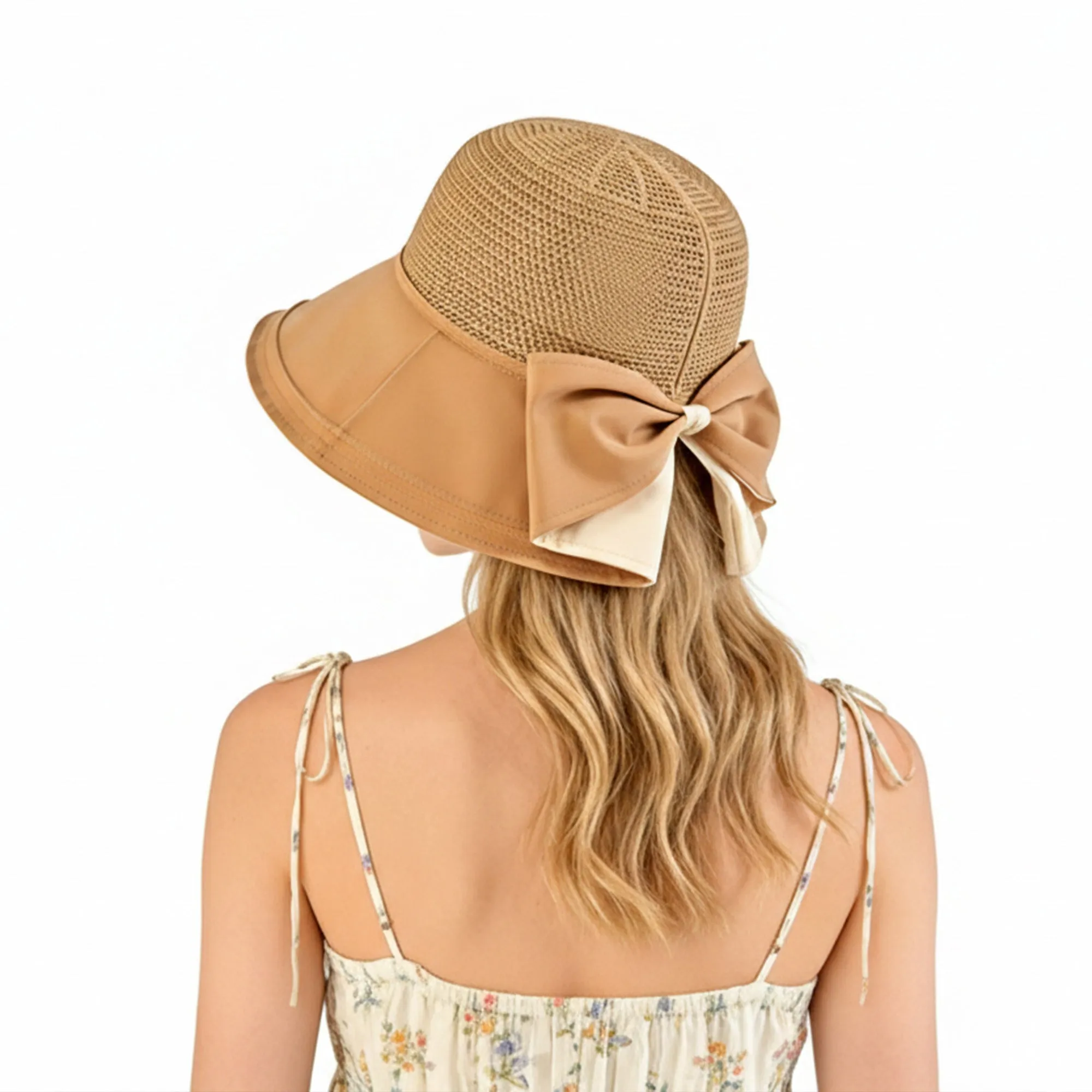 Anna-Kaci Womens Wide Brim Sun Hat with Breathable Weave and Bow Detail sold by Anna-Kaci product image thumbnail 2