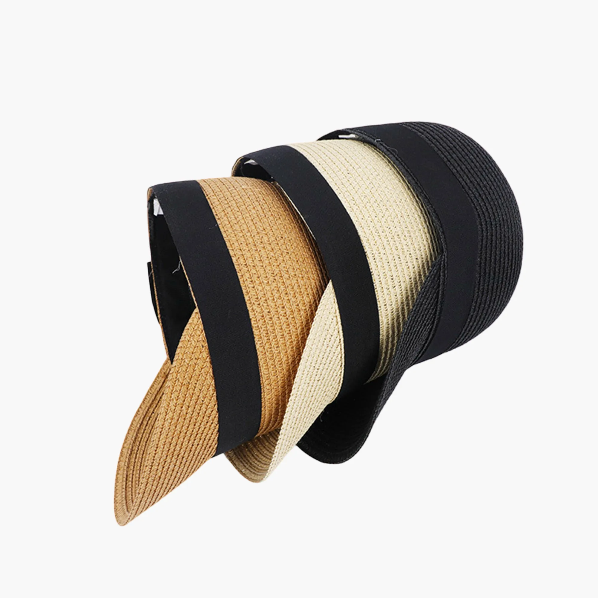 Anna-Kaci Womens Woven Straw Visor Hat with Bow Detail Breathable Lightweight sold by Anna-Kaci product image thumbnail 3