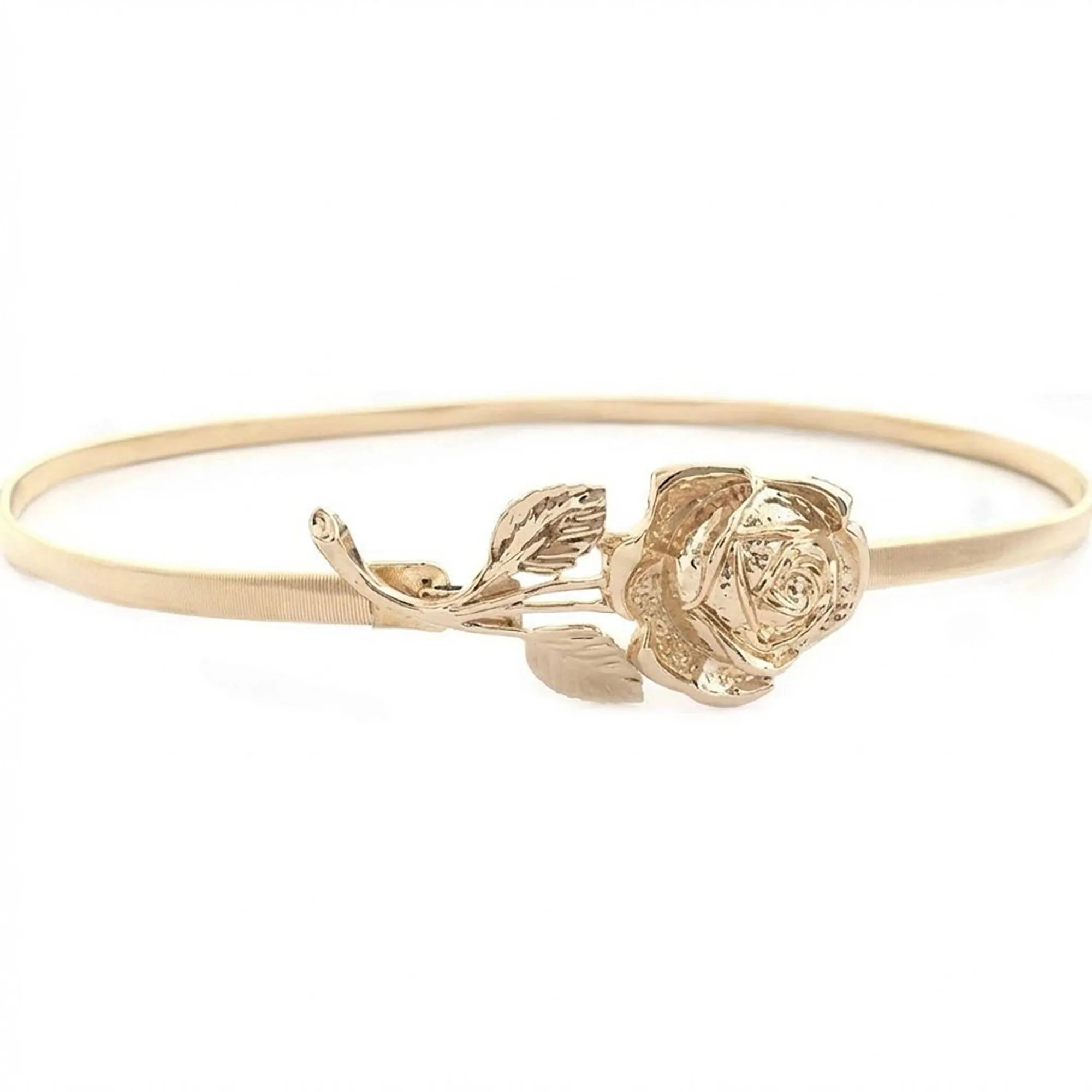 Anna-Kaci Women's Slim Floral Metal Waist Belt Delicate Rose Buckle Skinny Adjustable Dress Belt sold by Anna-Kaci