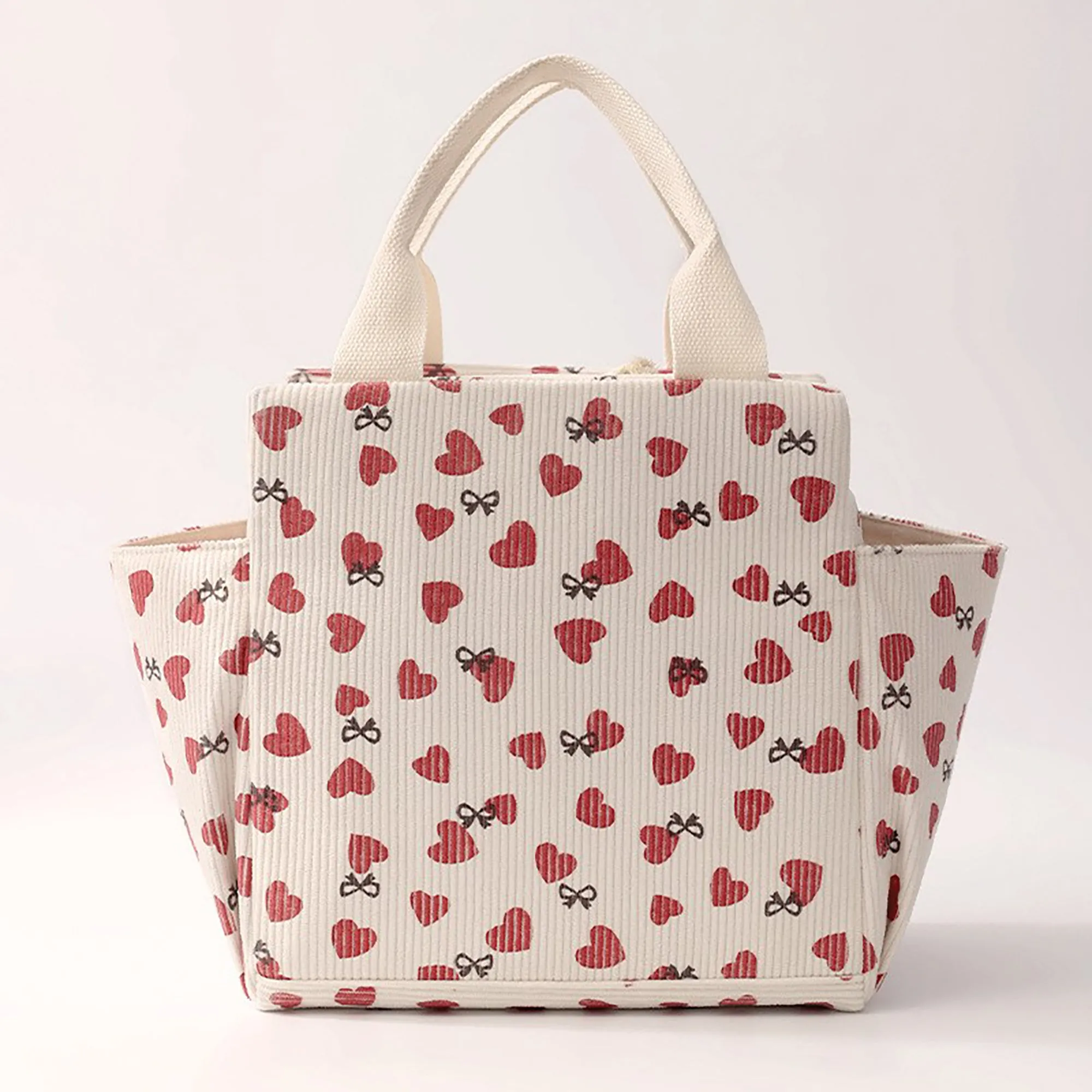 Anna-Kaci Insulated Lunch Bag with 12L Capacity Heart Print Reusable Thermal Food Tote with Zipper Closure sold by Anna-Kaci product image thumbnail 4