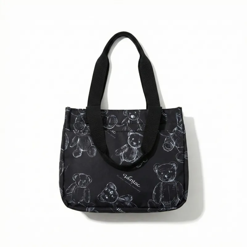 Anna-Kaci Women's Insulated Lunch Tote Bag with Teddy Bear Print Adjustable Shoulder Strap made by Anna-Kaci