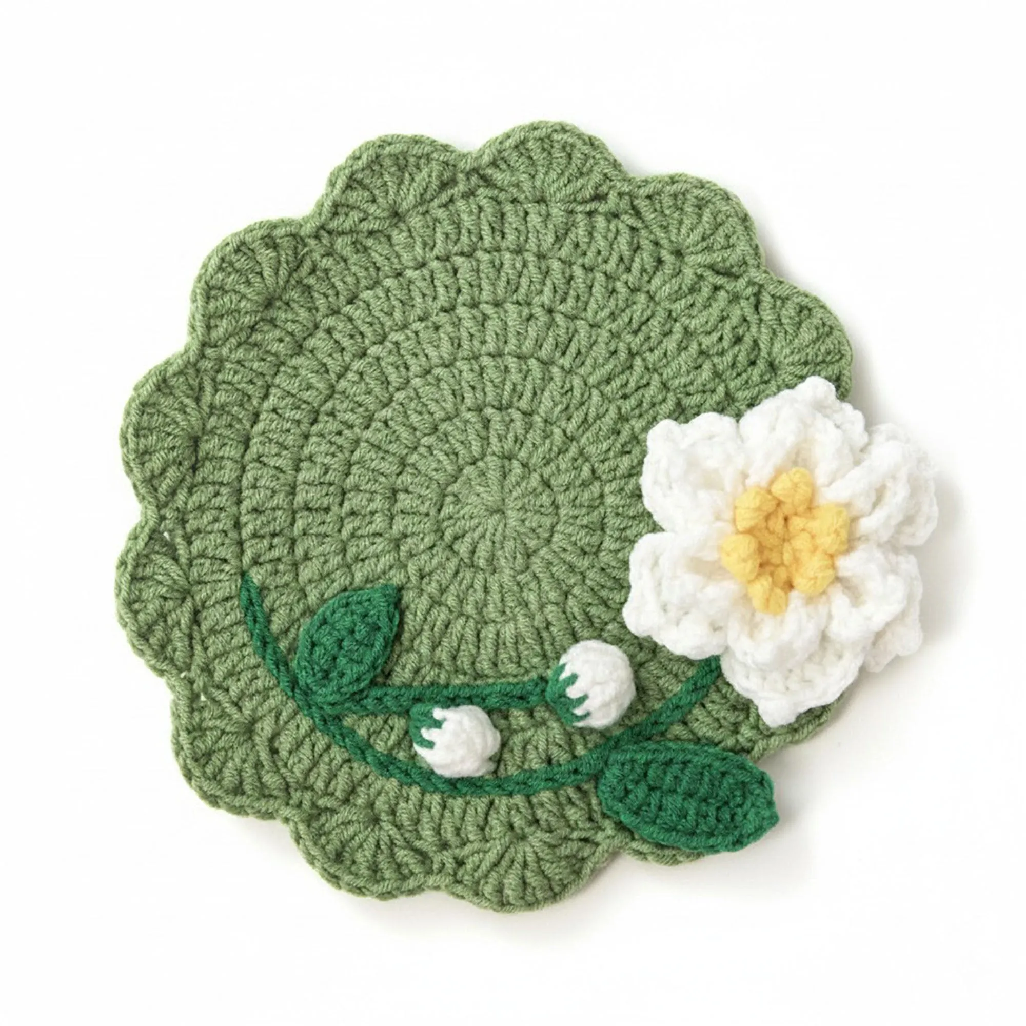 Anna-Kaci Crochet Flower Coaster Handmade Knit Table Protector sold by Anna-Kaci product image thumbnail 5