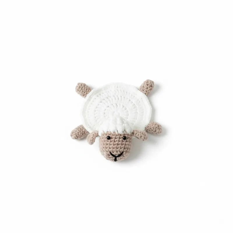 Anna-Kaci Handcrafted Crochet Turtle Coaster with Knit Animal Design made by Anna-Kaci