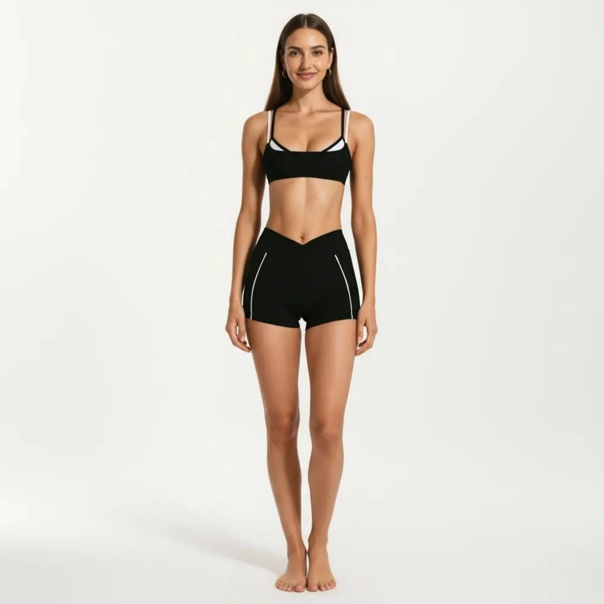 Anna-Kaci Women's Double Strap Sports Bra with Twist Back Light Support Workout Bra for Yoga Fitness Training sold by Anna-Kaci product image thumbnail 3