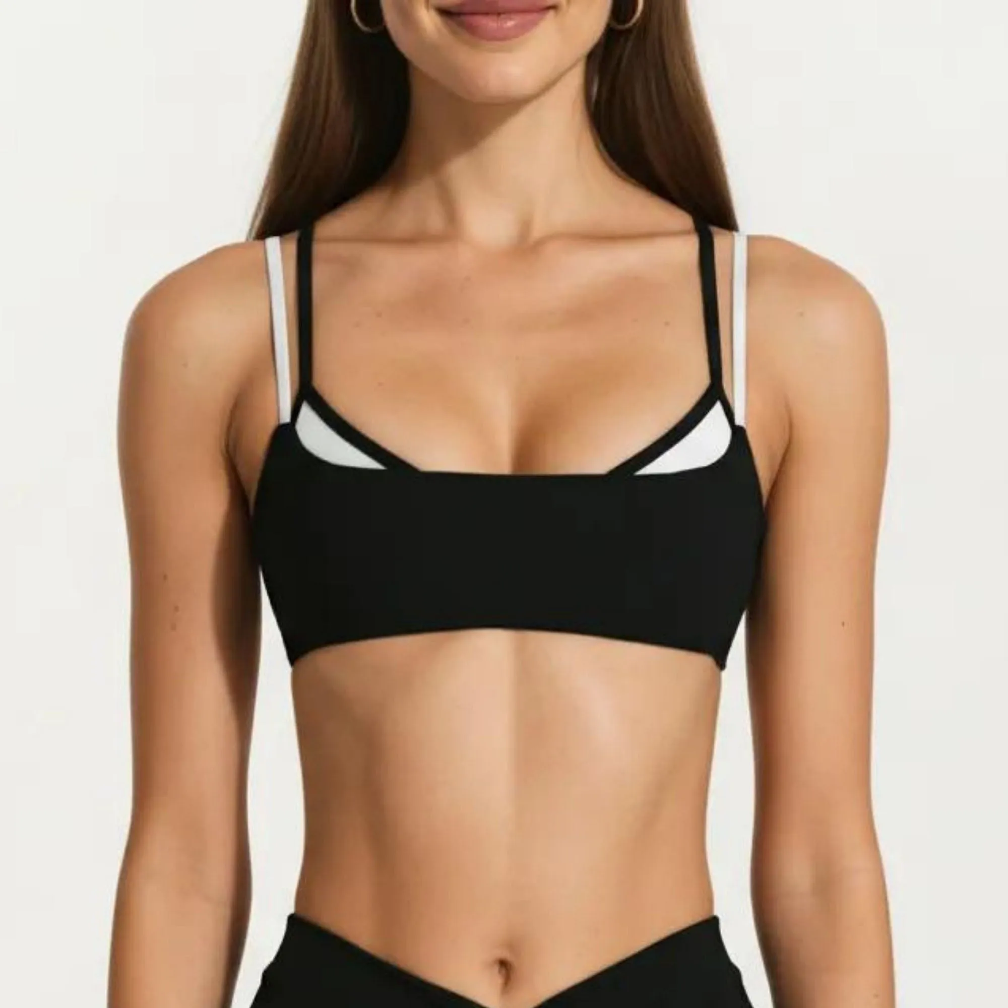 Anna-Kaci Women's Double Strap Sports Bra with Twist Back Light Support Workout Bra for Yoga Fitness Training sold by Anna-Kaci