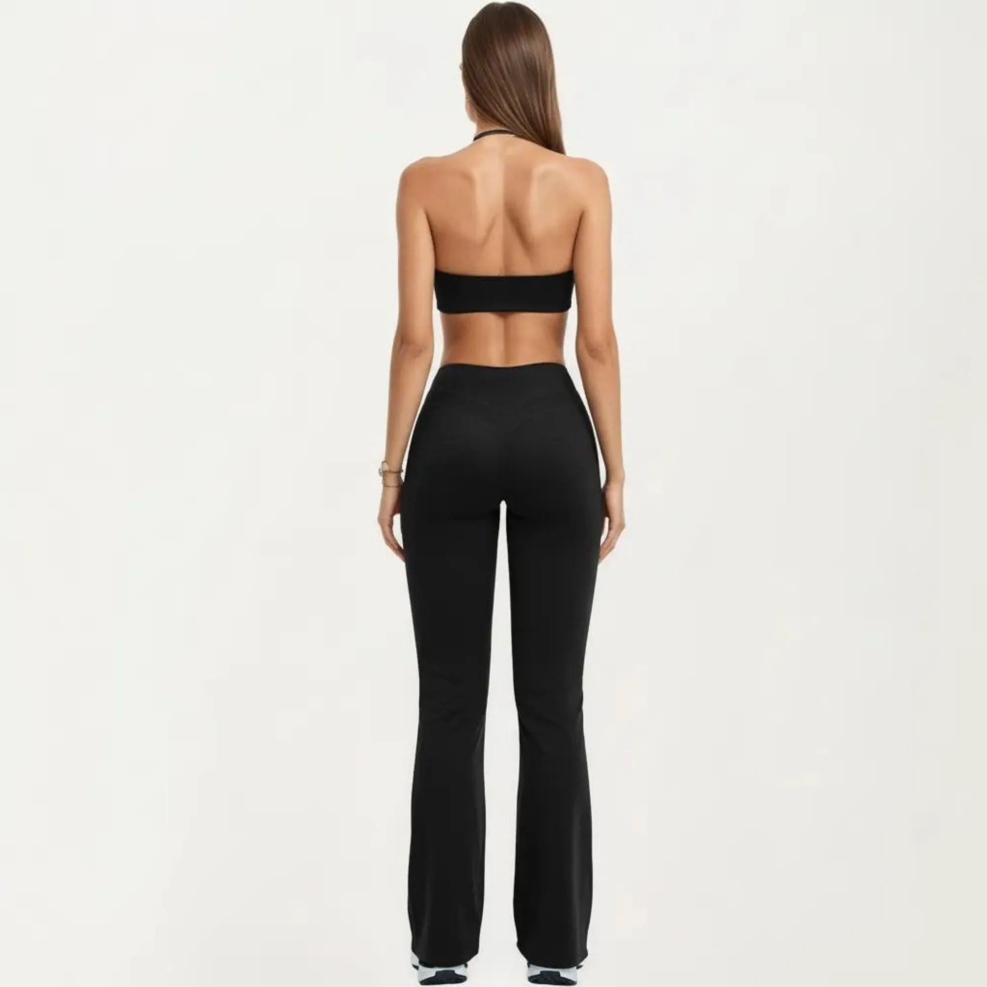 Anna-Kaci Women's High Waist Flare Yoga Pants Stretch Bootcut Workout Leggings for Training Running Lounge sold by Anna-Kaci product image thumbnail 3