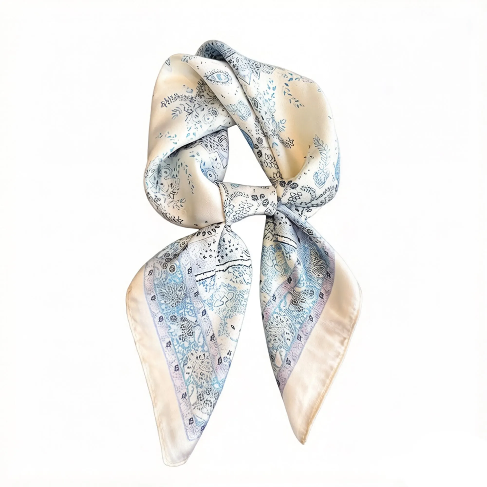 Anna-Kaci Womens Vintage Paisley Print Square Scarf Elegant Soft Fashion Neck Head Wrap sold by Anna-Kaci