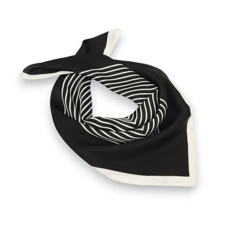 Anna-Kaci Womens Square Scarf Geometric Stripe Design Lightweight Versatile Fashion Accessory made by Anna-Kaci