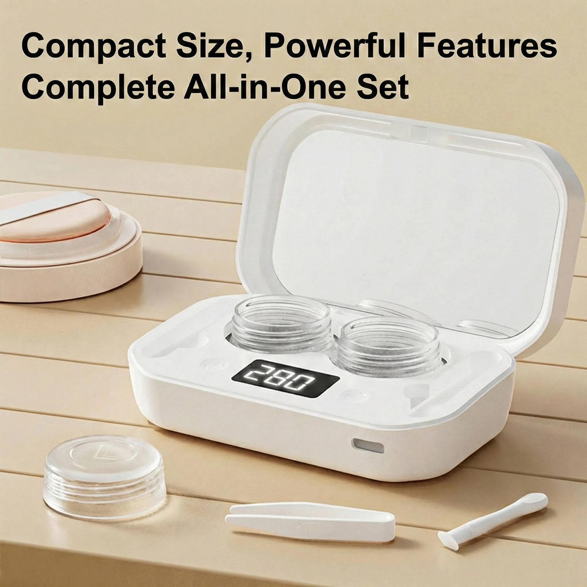 Anna-Kaci Sonic Contact Lens Cleaner with 360¡ã Cleaning and Digital Timer Display sold by Anna-Kaci product image thumbnail 4